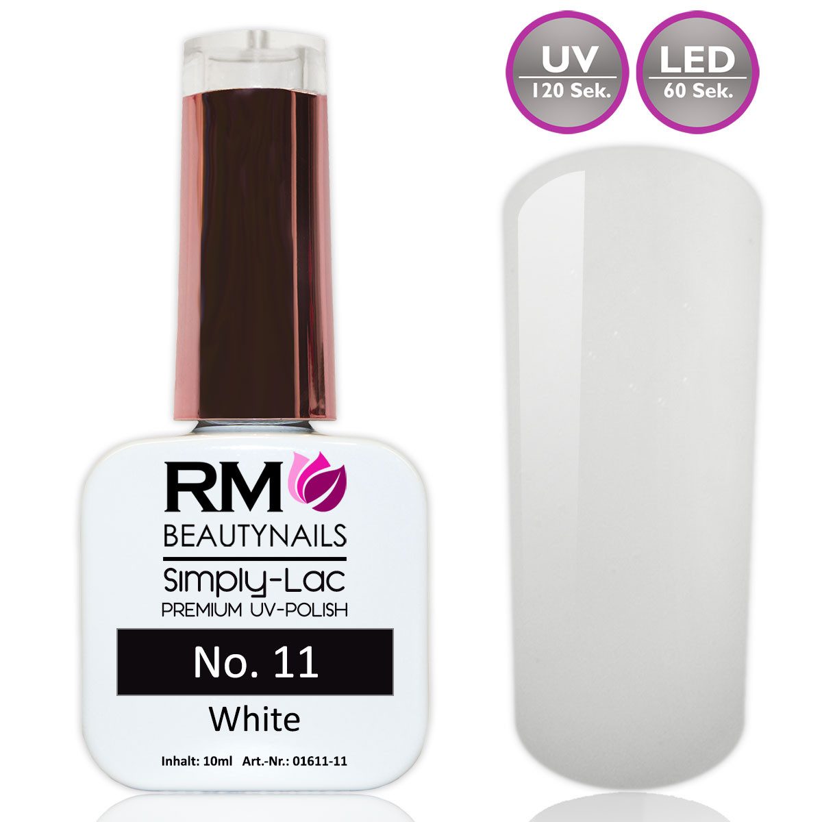 RM Beautynails UV-Nagellack Simply Lac Premium UV-Nagellack UV-Polish 10ml Gellack Shellac, Haltbarkeit bis zu drei Wochen / Hybrid-Lack