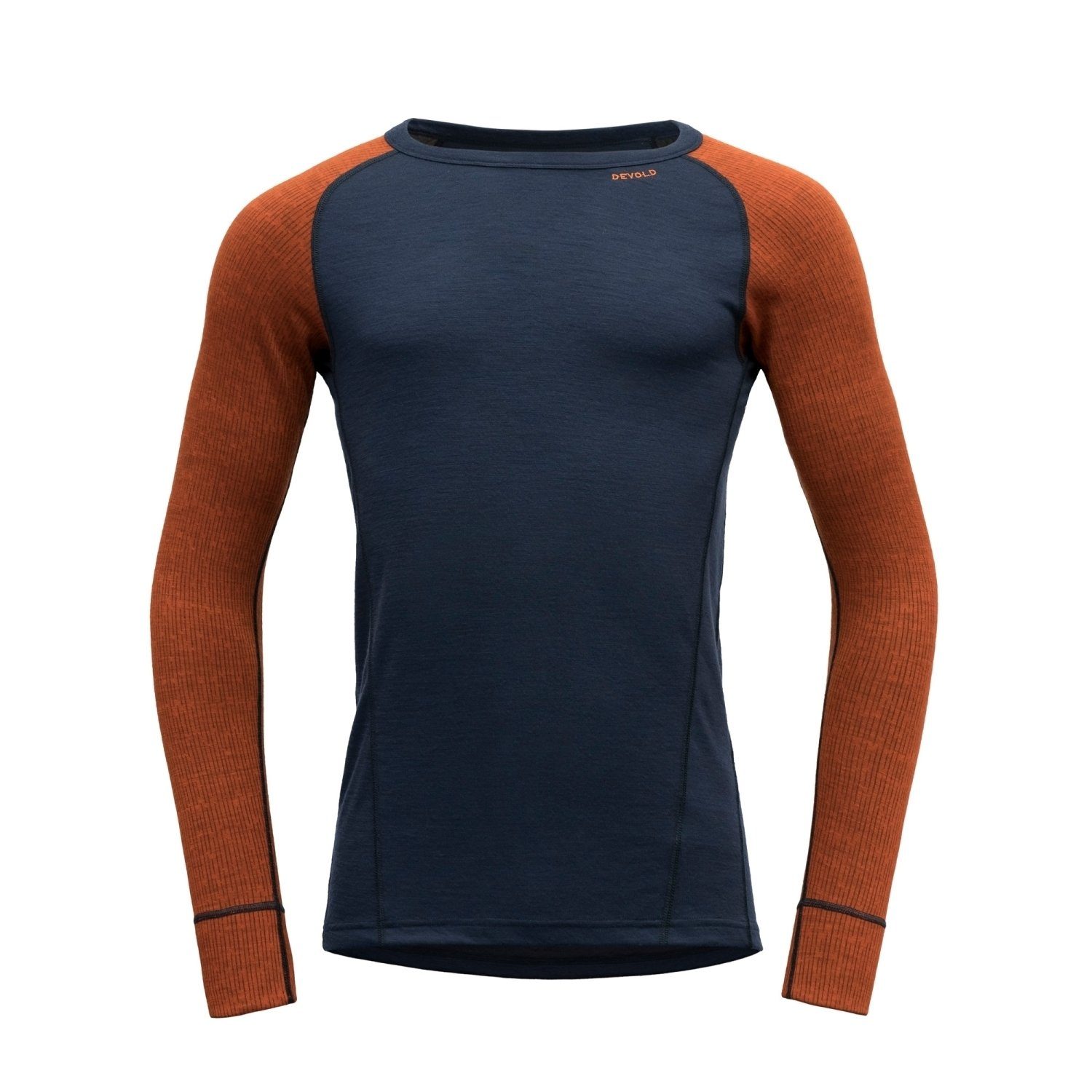 Devold Langarmshirt DUO ACTIVE MERINO 210 Herren Funktions- Longsleeves blau/orange