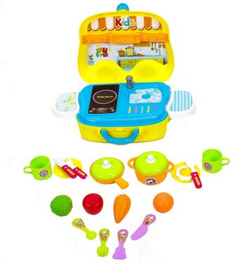 Eddy Toys Spielküche Küchenspielzeug Kunststoff, Küchen Spielzeugkoffer