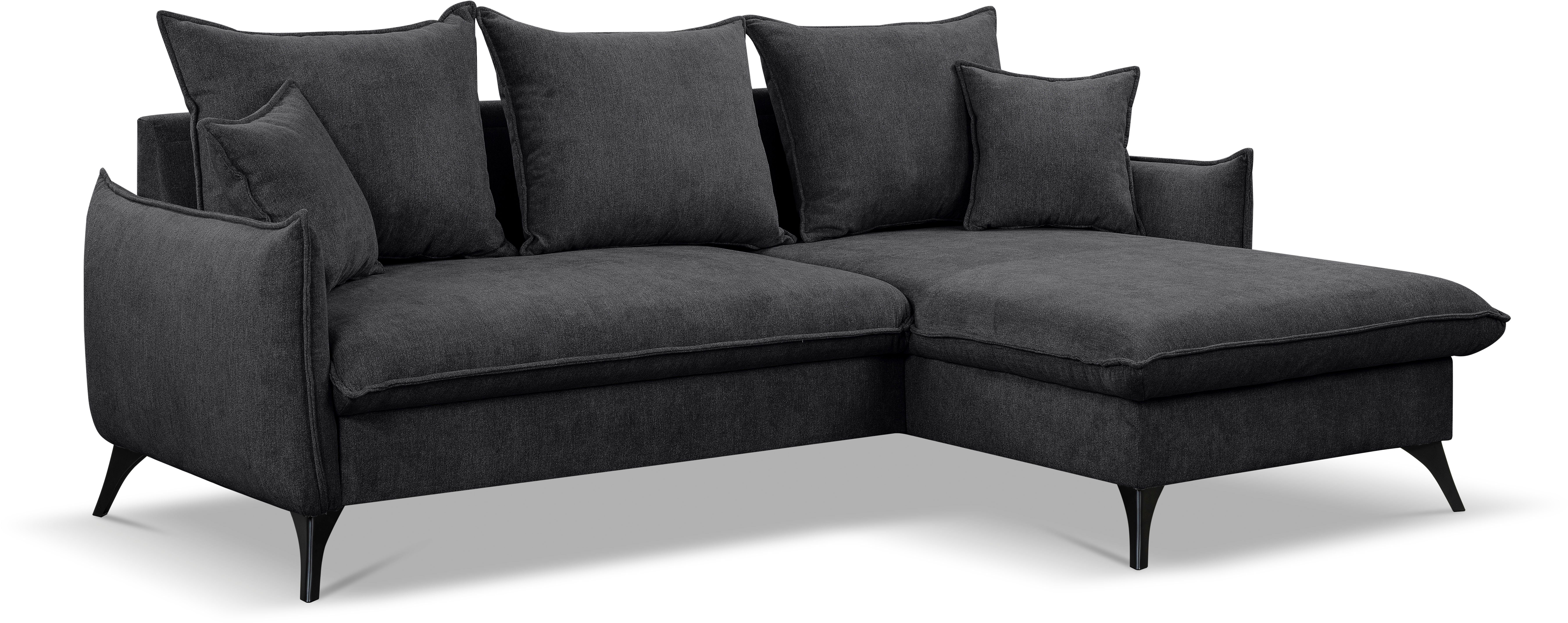 WERK2 Modica, Minimalistisches Bettkasten Ecksofa Ecksofa mit & Schlaffunktion