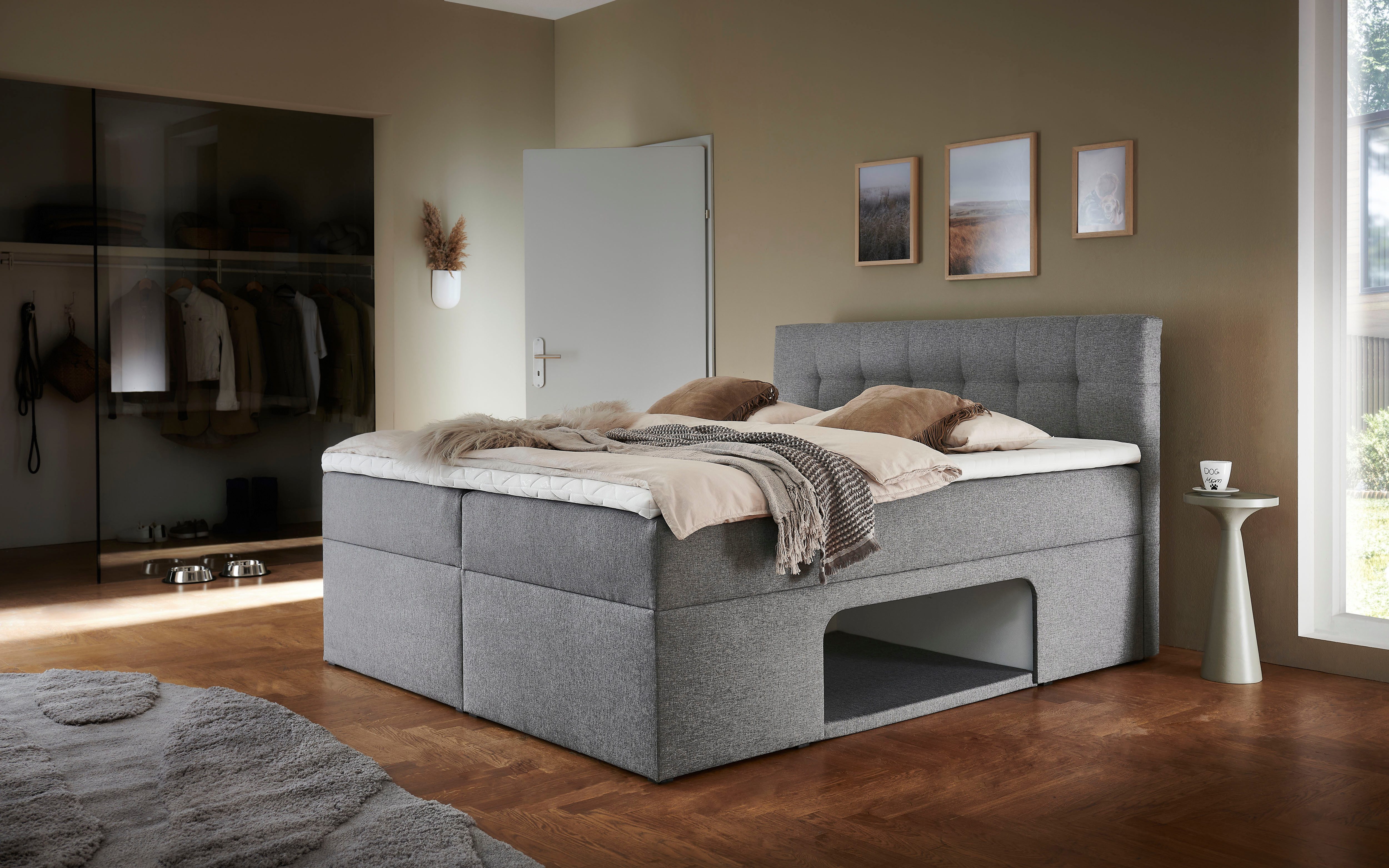 Home affaire Boxbett Carolin, mit Nische inkl. gepolsterter Unterlage für Haustiere