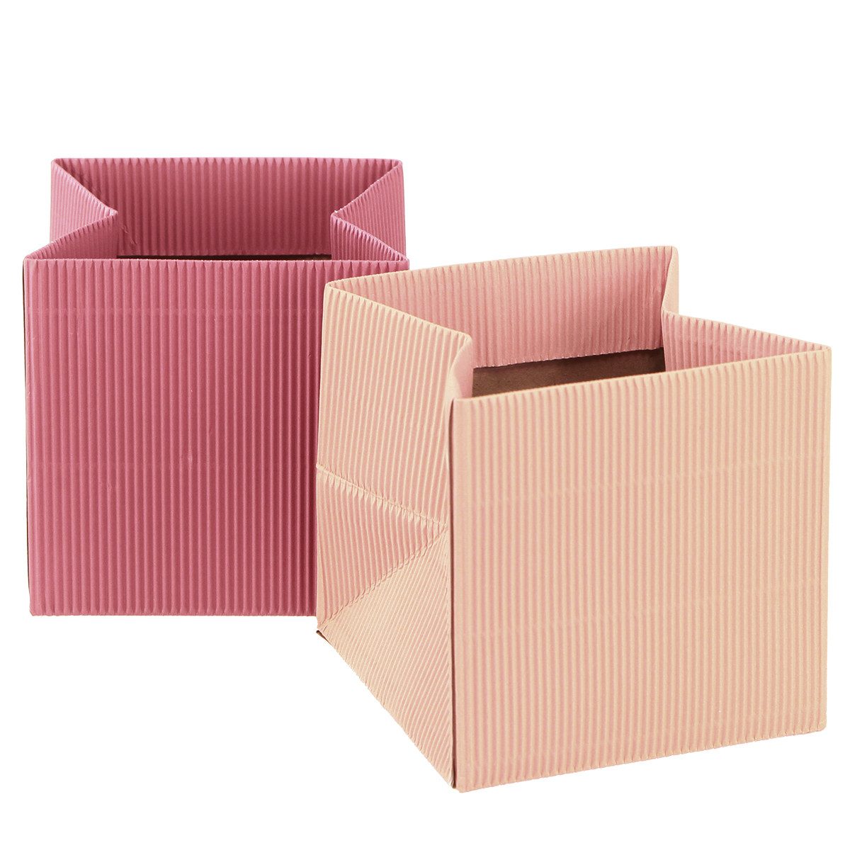 Viana Packpapier Blumenübertopf Blumentüte Pink Lachs 12cm Dekoration 6er Set, 6 Stück