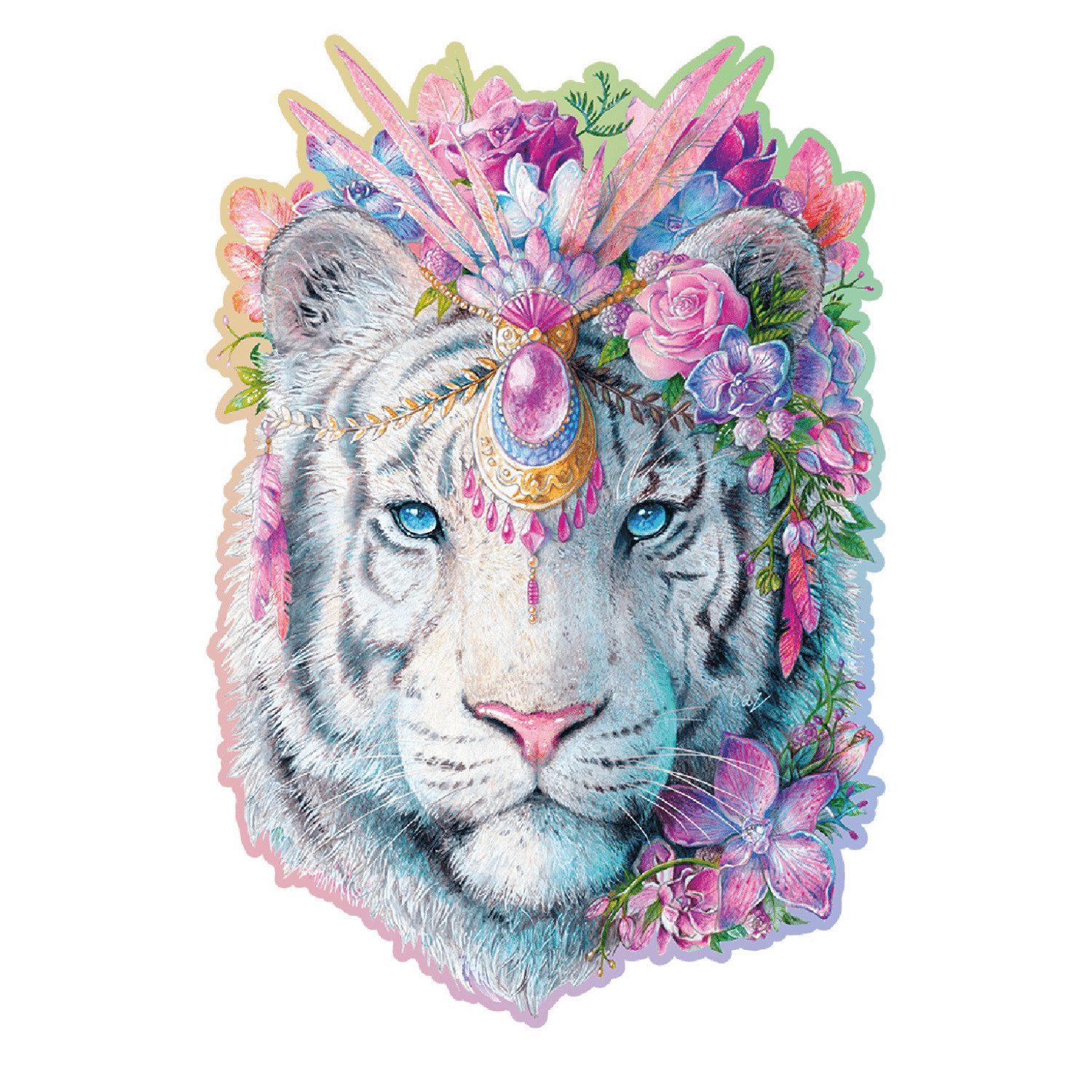 Wooden City Puzzle Mystischer Tiger Puzzle Holzpuzzle (2D), 250 Puzzleteile