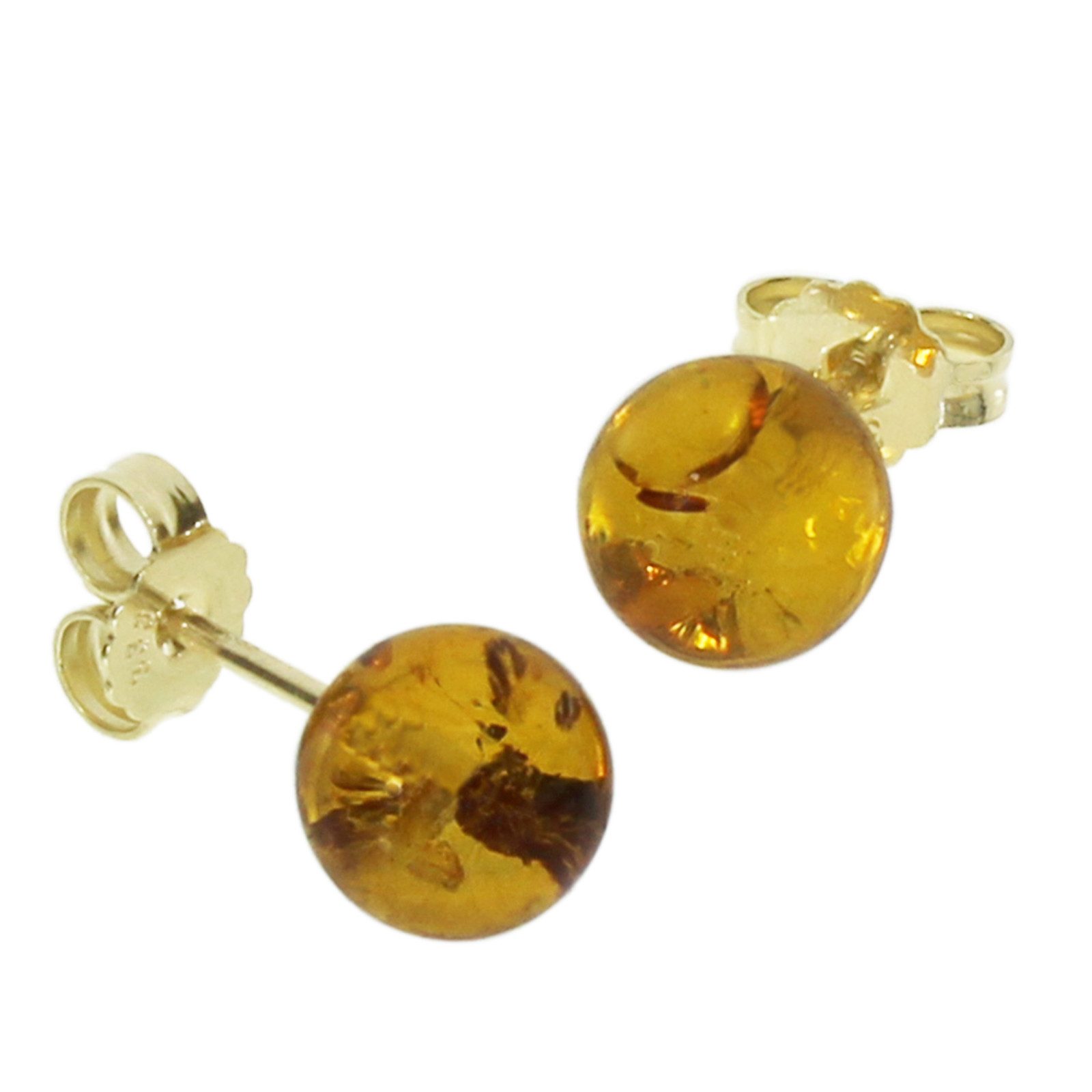 Paar Ohrstecker Ostsee-Schmuck Ohrstecker Kugel 8 mm Ohrstecker Kugel 8 mm