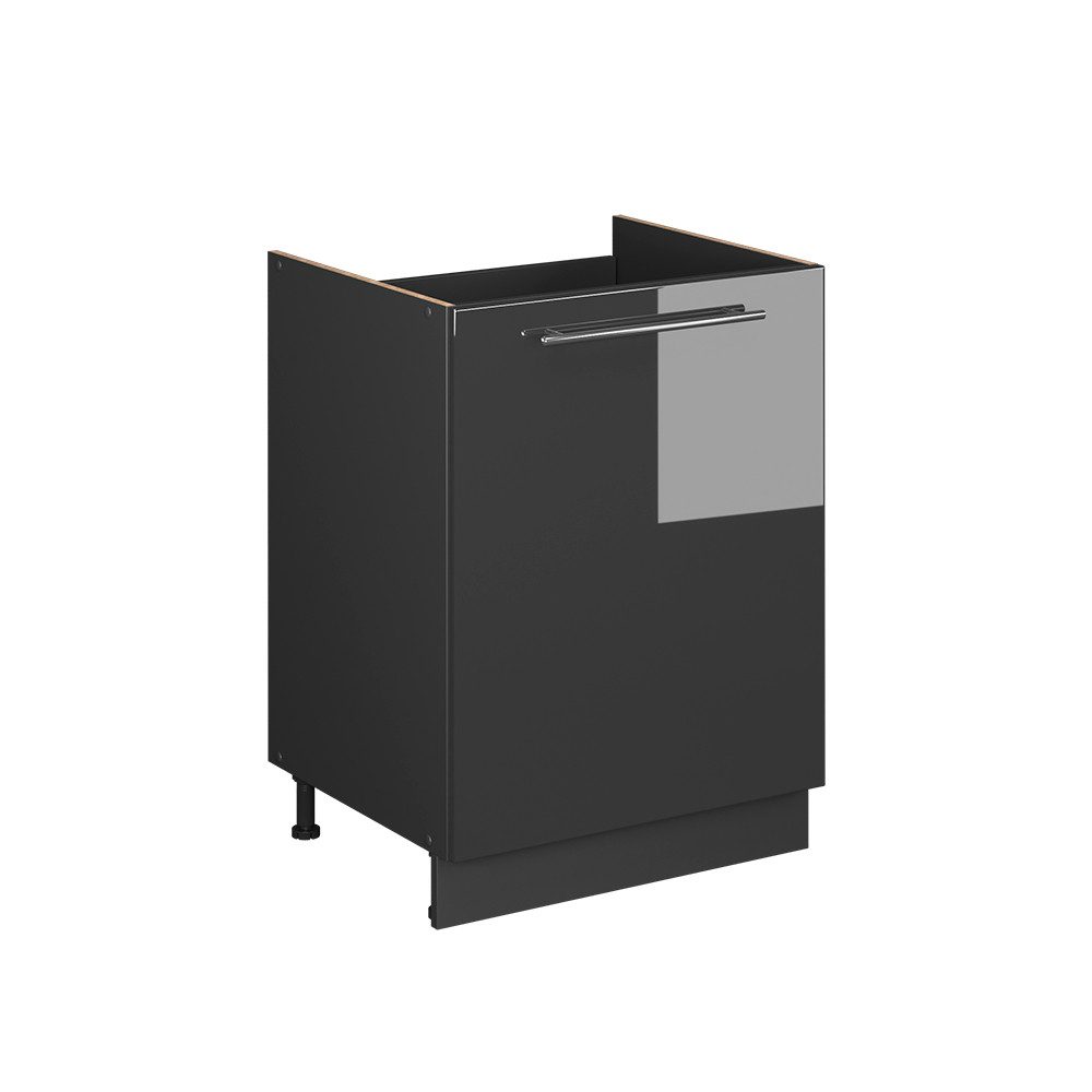 Vicco Unterschrank Fame-Line, Anthrazit Hochglanz/Anthrazit, 60 cm (1-St)