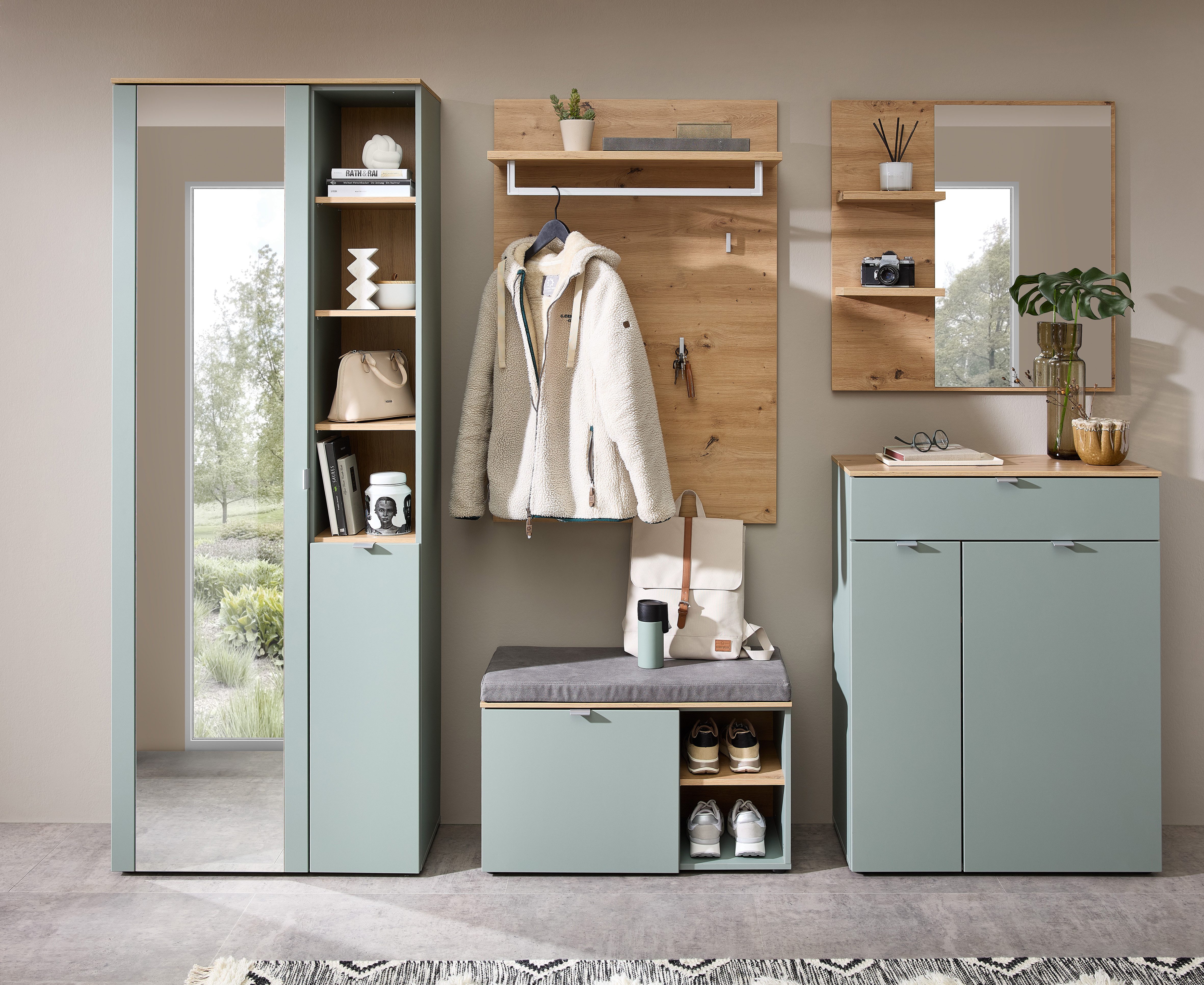 Innostyle Garderoben-Set Bari Garderobenprogarmm, BxHxT 264x202x38 cm, (Set günstig online kaufen