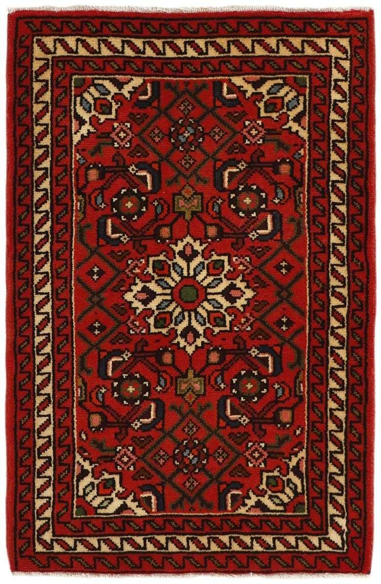 Orientteppich Hosseinabad 66x98 Handgeknüpfter Orientteppich / Perserteppich, Nain Trading, rechteckig, Höhe: 12 mm