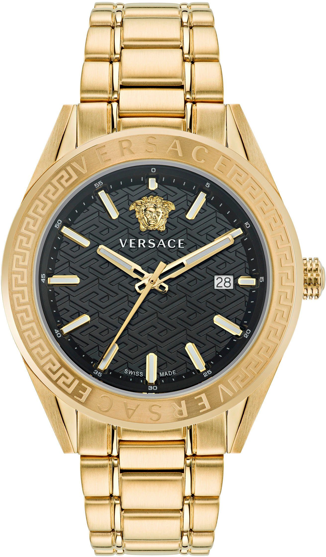 Versace Quarzuhr V-CODE, VE6A00623 gelbgold | Schweizer Uhren