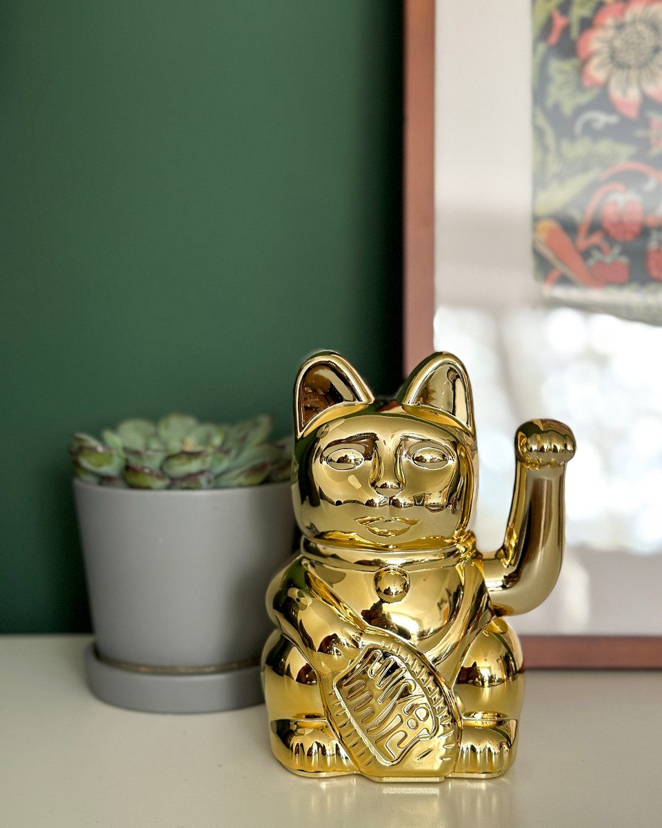 Donkey Products Dekofigur Lucky Cat Egypt Winkekatze gold 15cm