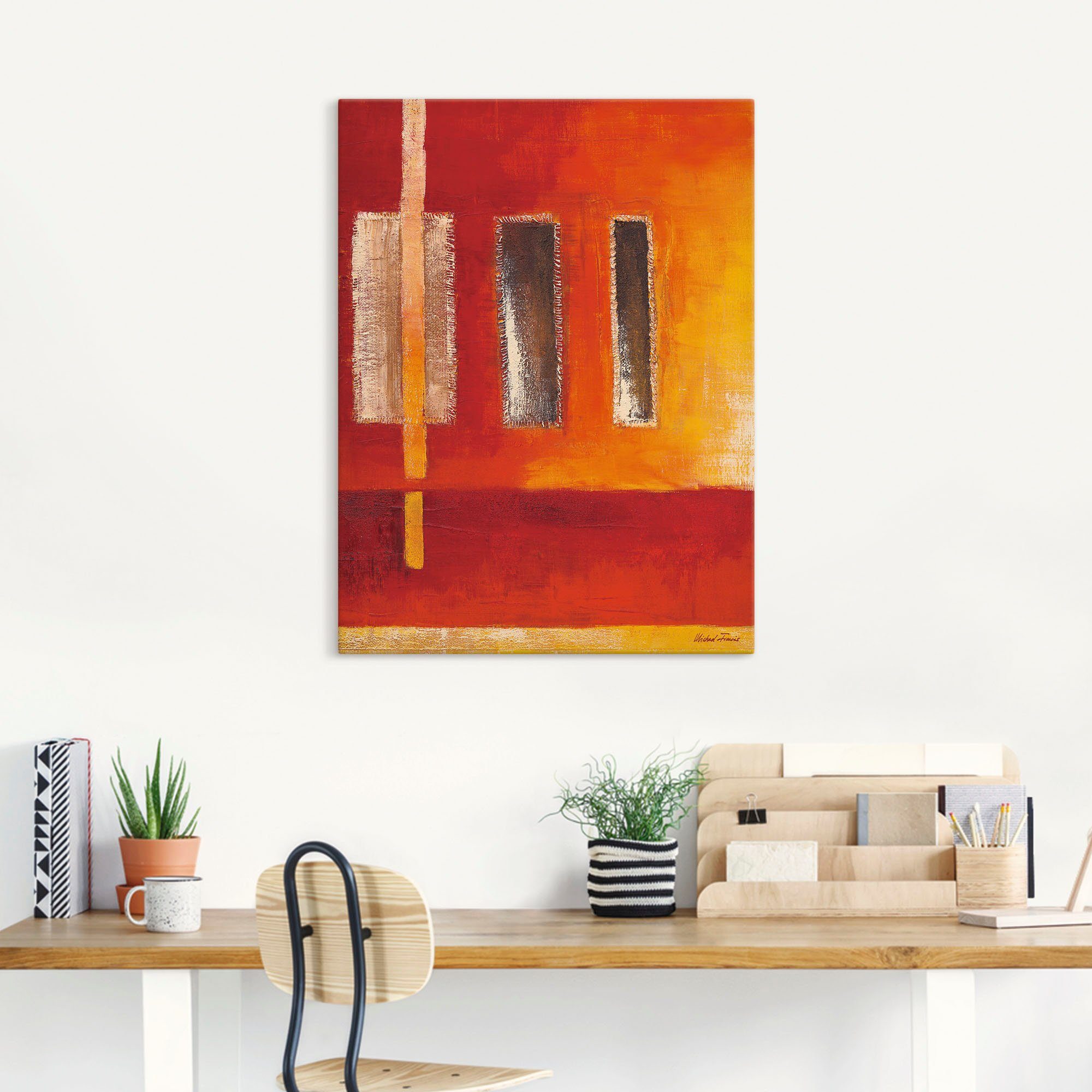 Artland Leinwandbild Felder I - Abstrakt, Muster (1 St), als Leinwandbild in verschied. Größen