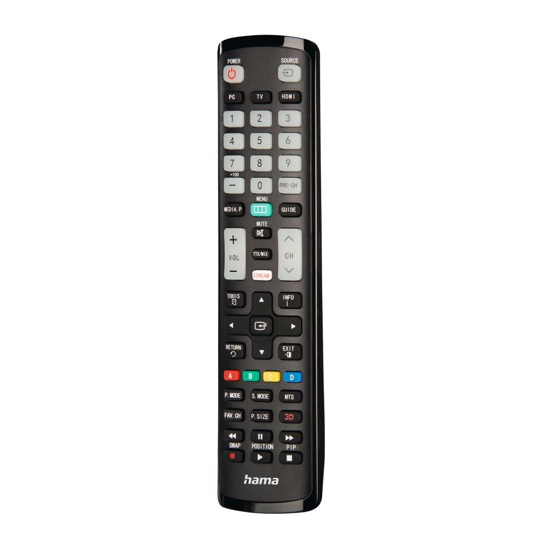 Hama Universal Ersatzfernbedienung für Samsung TV, lernfähig Universal-Fernbedienung (1-in-1)