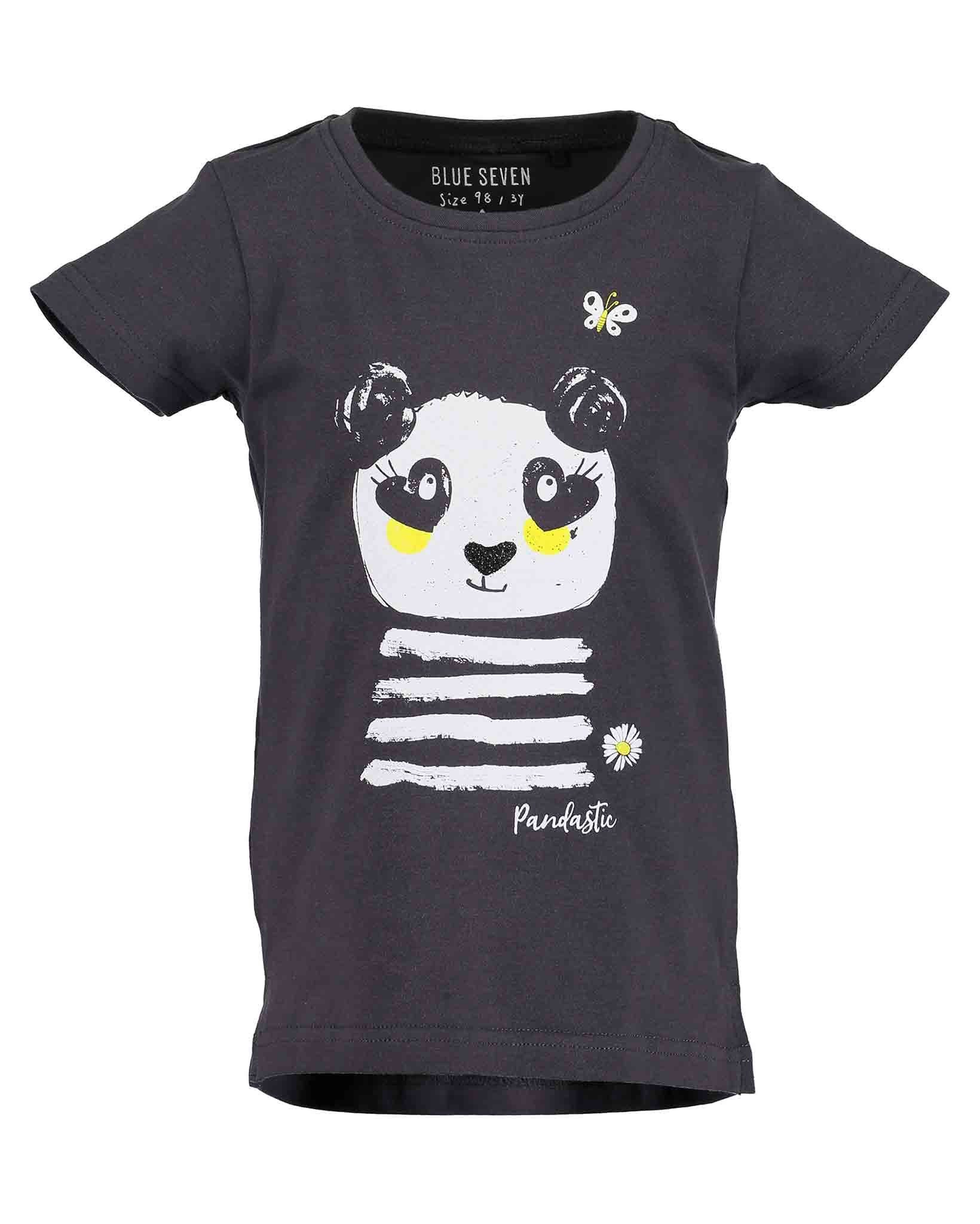Blue Seven T-Shirt Blue Seven Mädchen kurzarm Shirt mit "Panda" Print (1-tlg) mit Frontprint