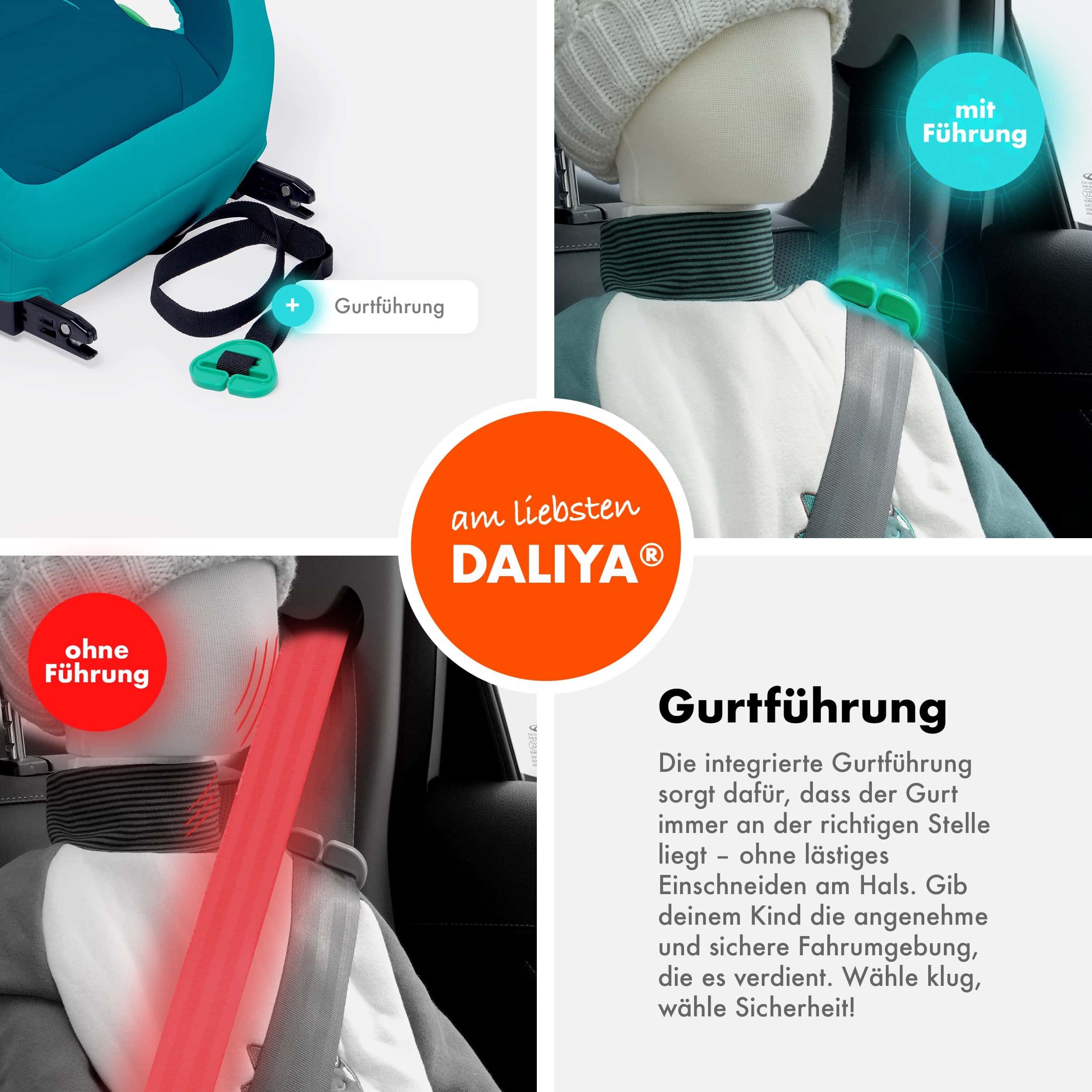 Daliya® Kindersitzerhöhung QUBIX PRO ISOFIX Kindersitz, ab: ab 6 Jahre oder 125cm Körpergröße, bis: bis 12 Jahre oder 150cm Körpergröße, ab: 125 cm, bis: 150 cm – Bild 4 von 5