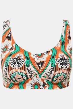 Studio Untold Soft-BH Bikini-Top Softcups Alloverprint geraffte Büste