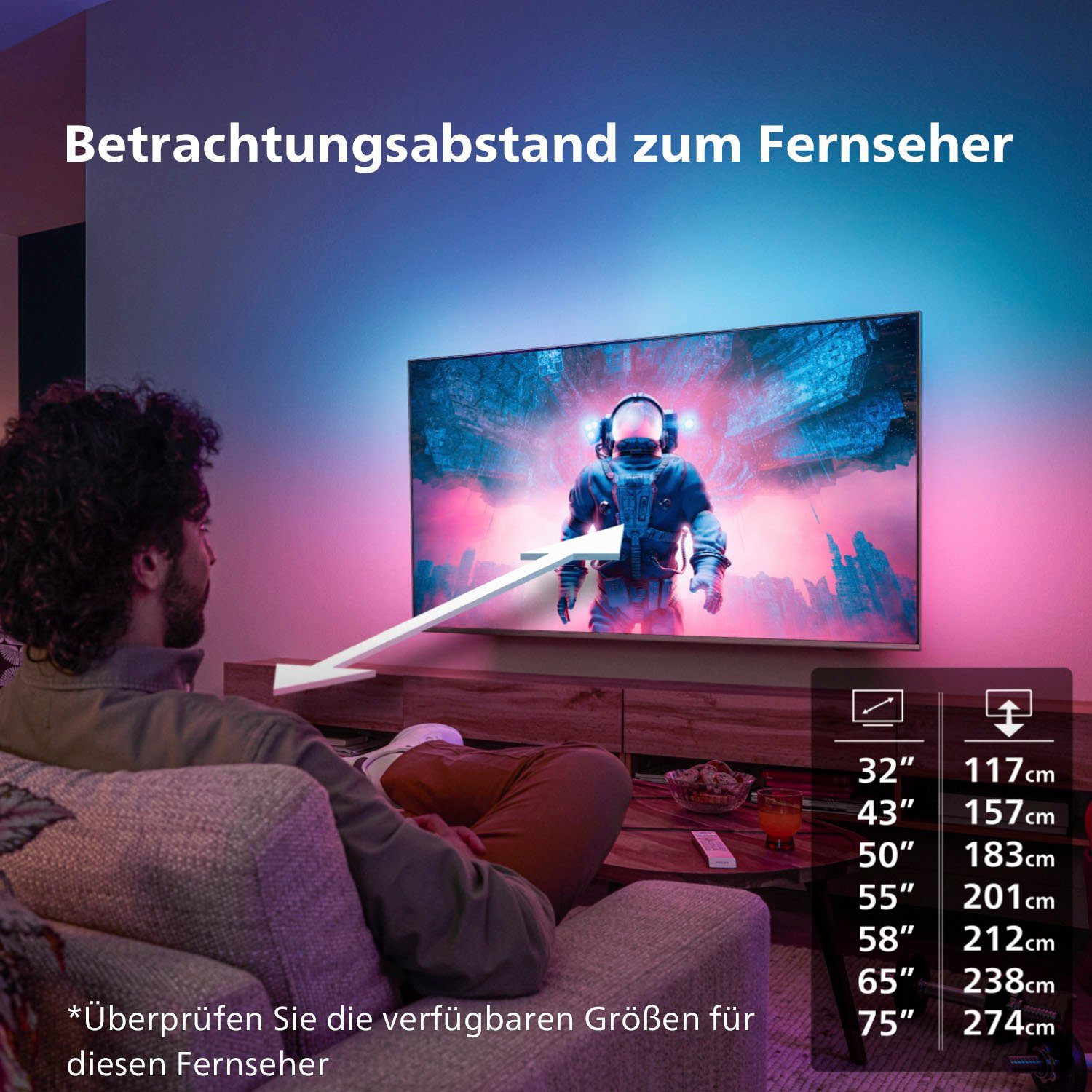 Philips 85PUS8808/12 LED-Fernseher (215 cm/85 Android Ultra TV, Google 4K HD, TV, Smart-TV) Zoll