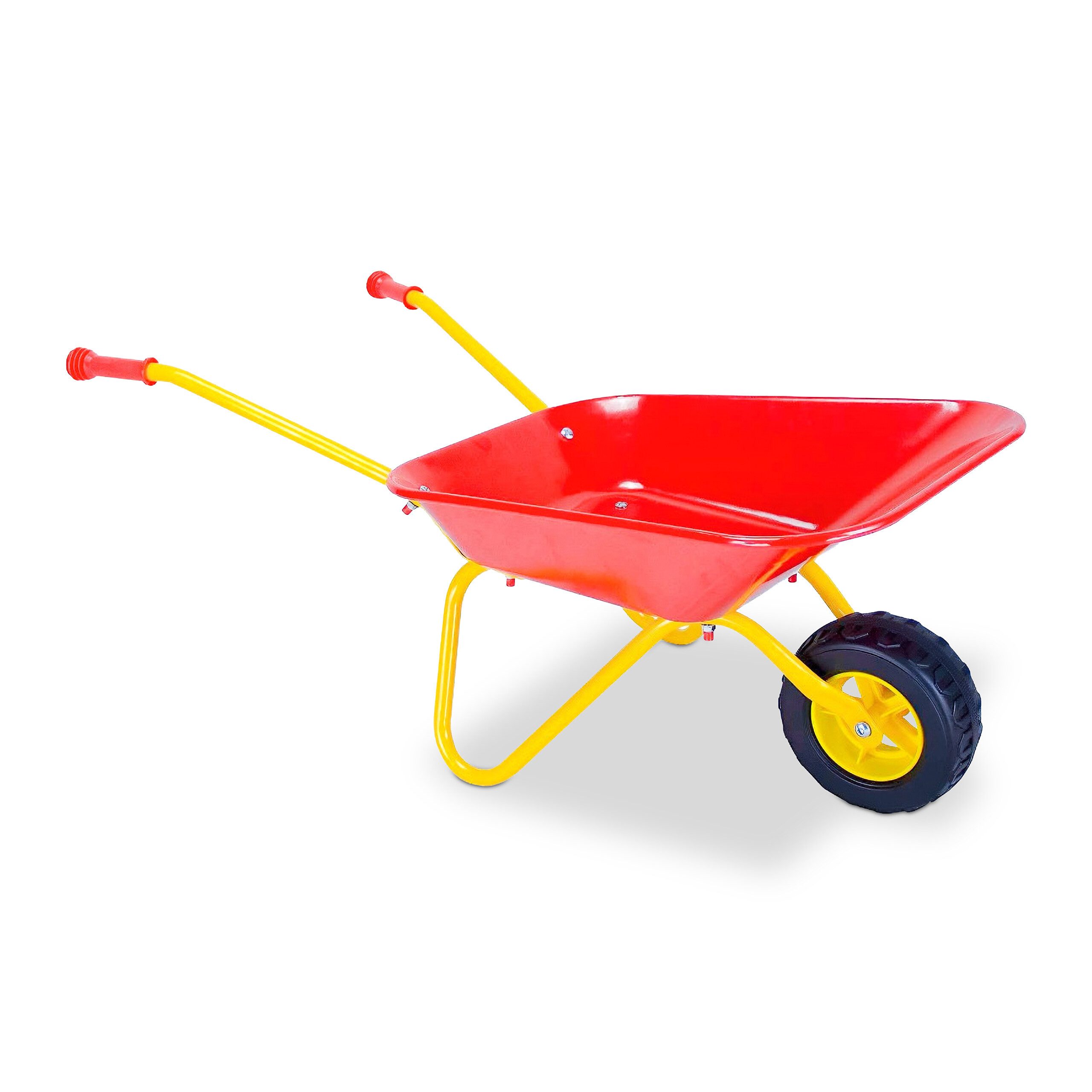 relaxdays Kinder-Gartenset Schubkarre für Kinder, rot