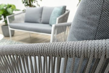 Garden Impressions Gartenlounge-Set Aluminium Rope-Lounge "Fleurie", inklusive wasserabweisender Kissen