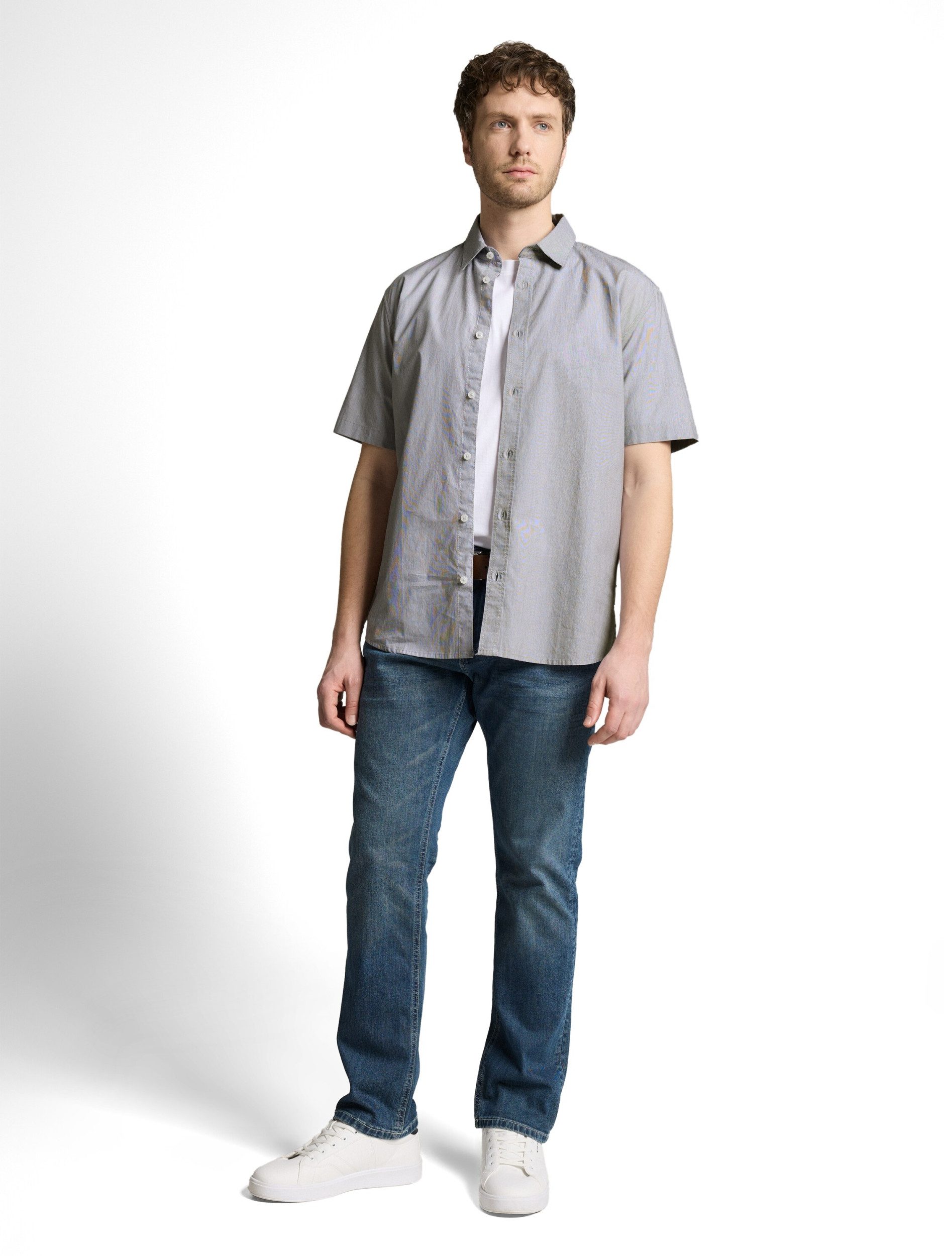 TOM TAILOR Langarmhemd striped poplin shirt