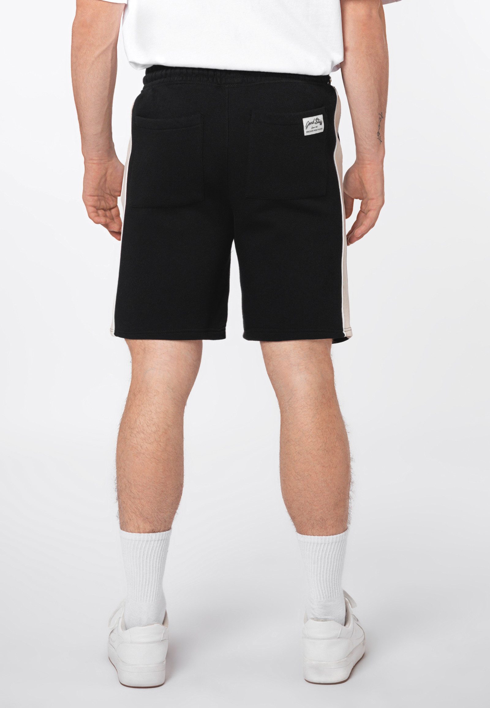 SUBLEVEL Shorts Herren Kurze Hose mit Kontraststreifen Kurze Jogginghose, Seitenstreifen, elastischer Bund