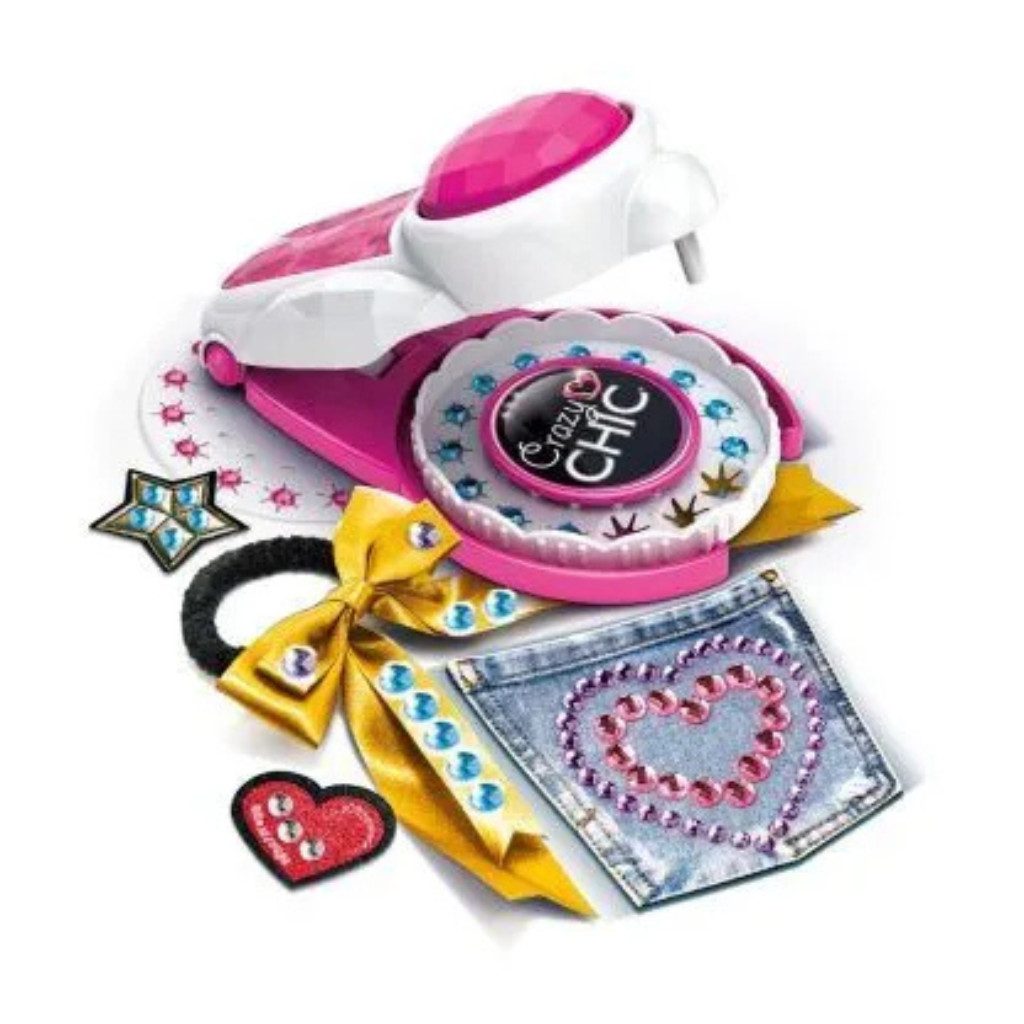 Clementoni® Kreativset Crazy CHIC Strassdekoriermaschine, (Packung, 1-tlg., Crazy CHIC Strassdekoriermaschine), Fördert Kreativität und Feinmotorik bei Kindern!