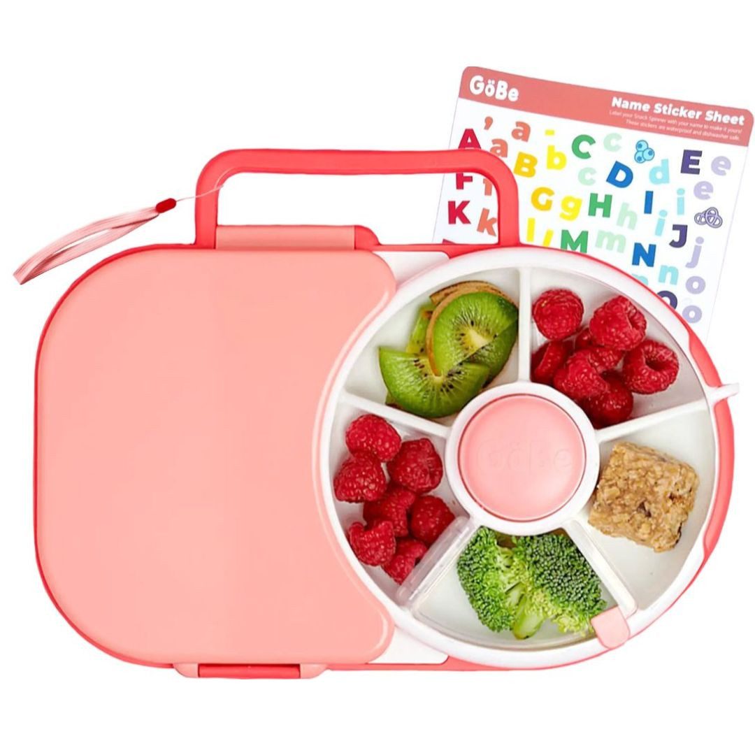 suebidou Lunchbox 2in1 Kinder Lunchbox & Snack Spinner mit innovativer Drehfunktion, (Kann auseinander gebaut werden, 1 Snackbox mit Deckel), nachhaltig, kreativ