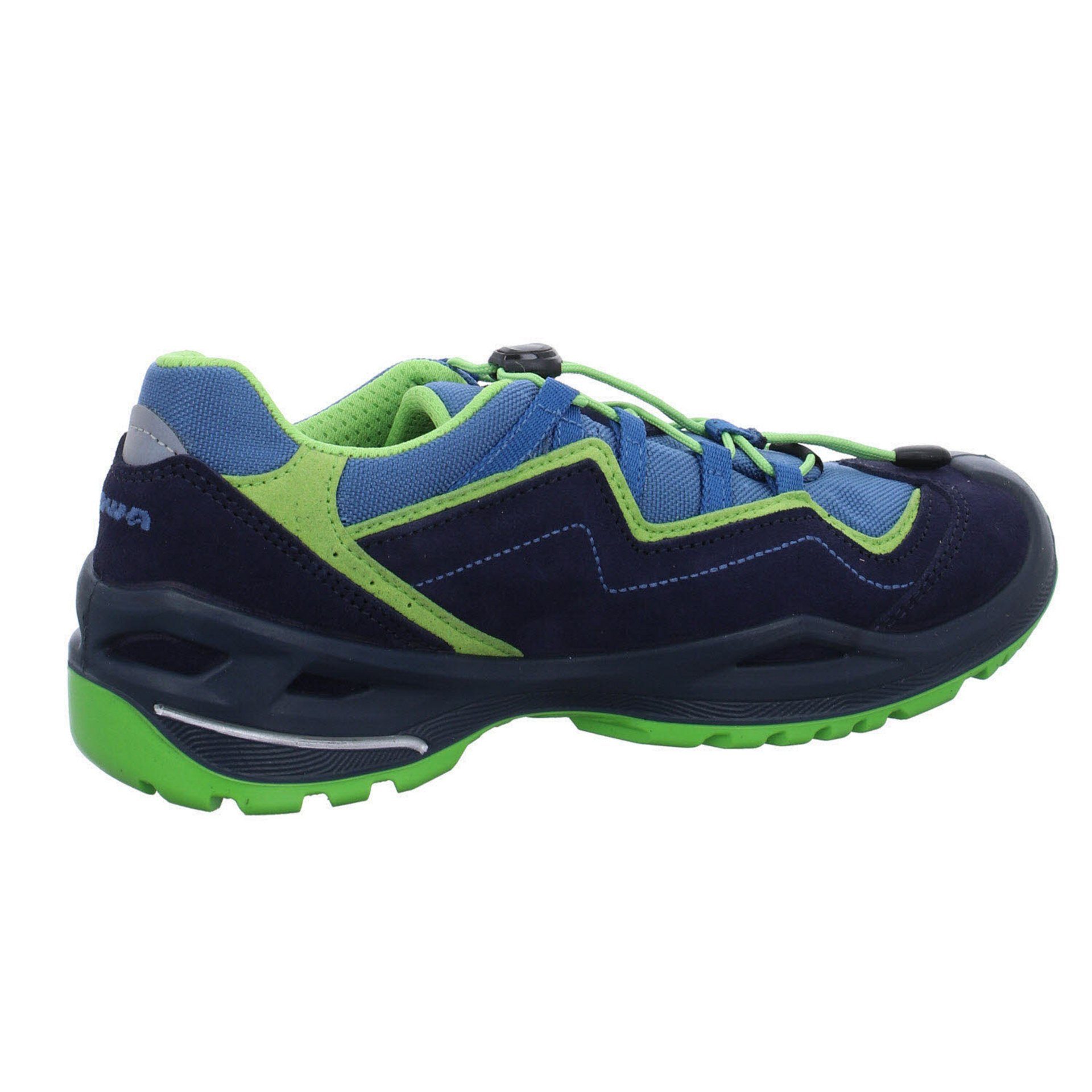 Lowa Schnürhalbschuhe Jungen Leder-/Textilkombination dunkelblau/neon Outdoorschuh