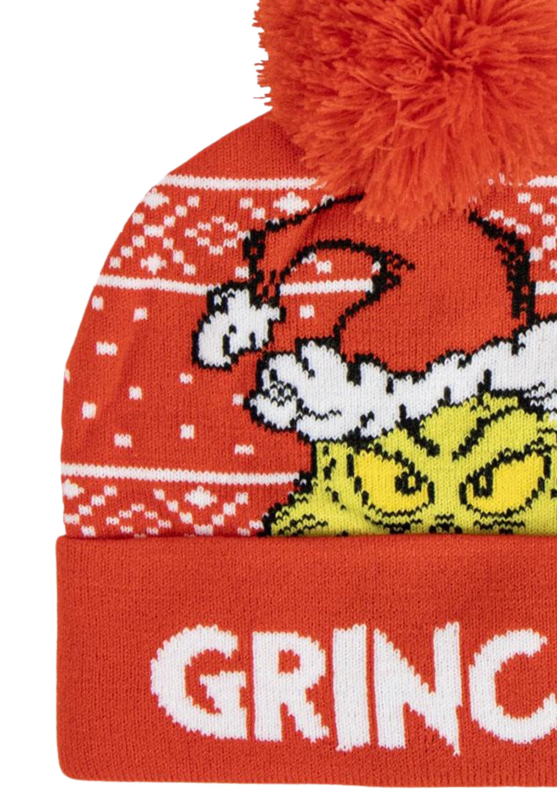 Disney Beanie Die Grinch Weihnachts-Punkte-Mütze (Set)