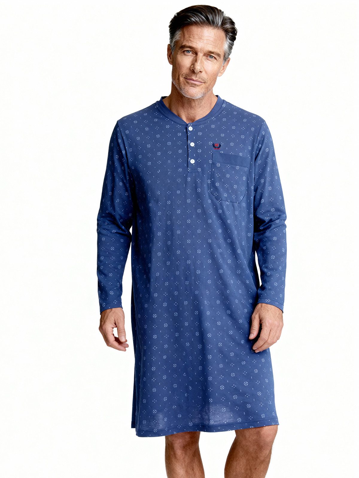 Henry Terre Nachthemd Nachthemd langarm - Geometrische Formen