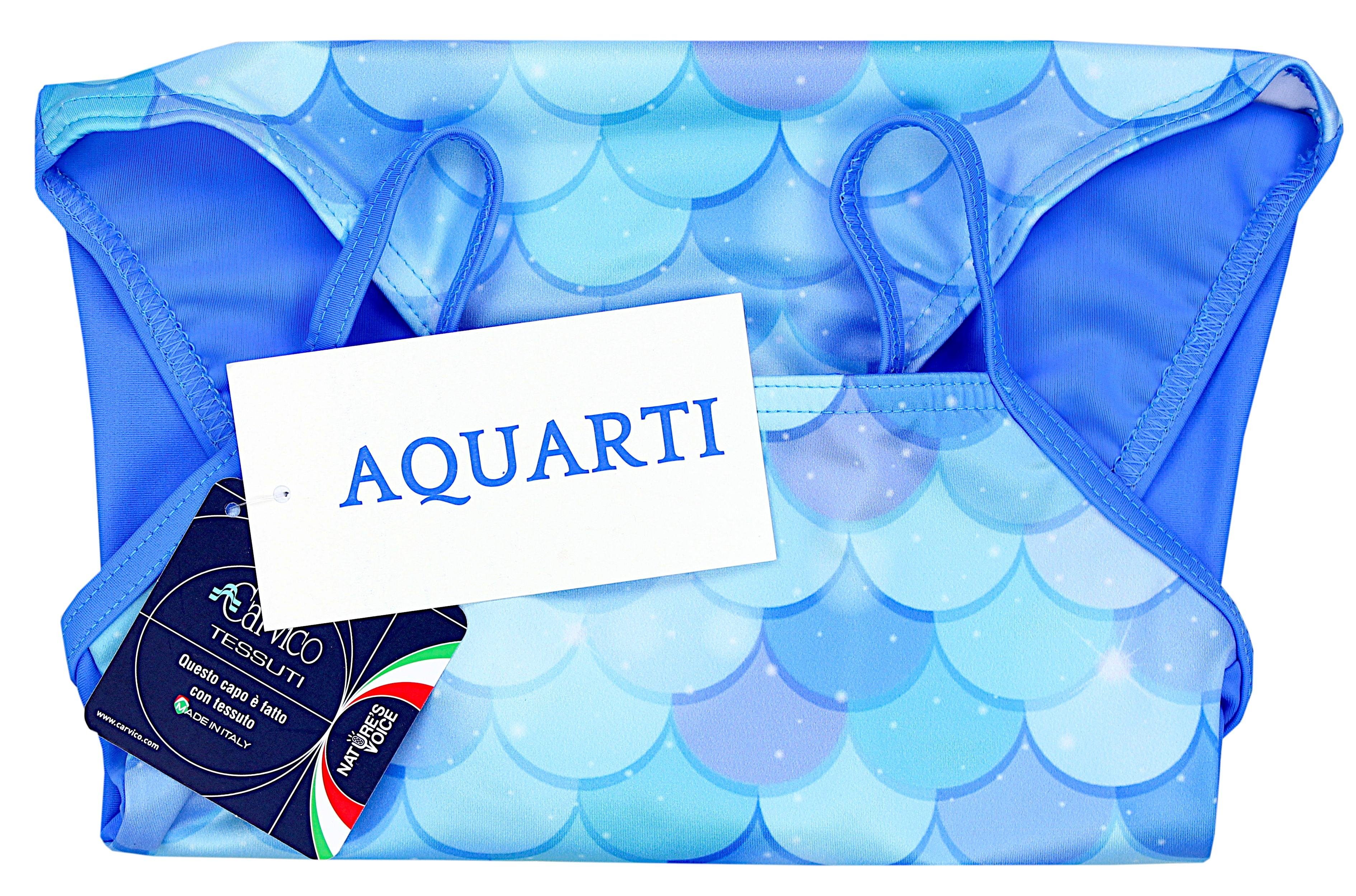 Mädchen / Blau Streifen Aquarti Badeanzug Meerjungfrau Spaghettiträgern Türkis Aquarti mit Badeanzug