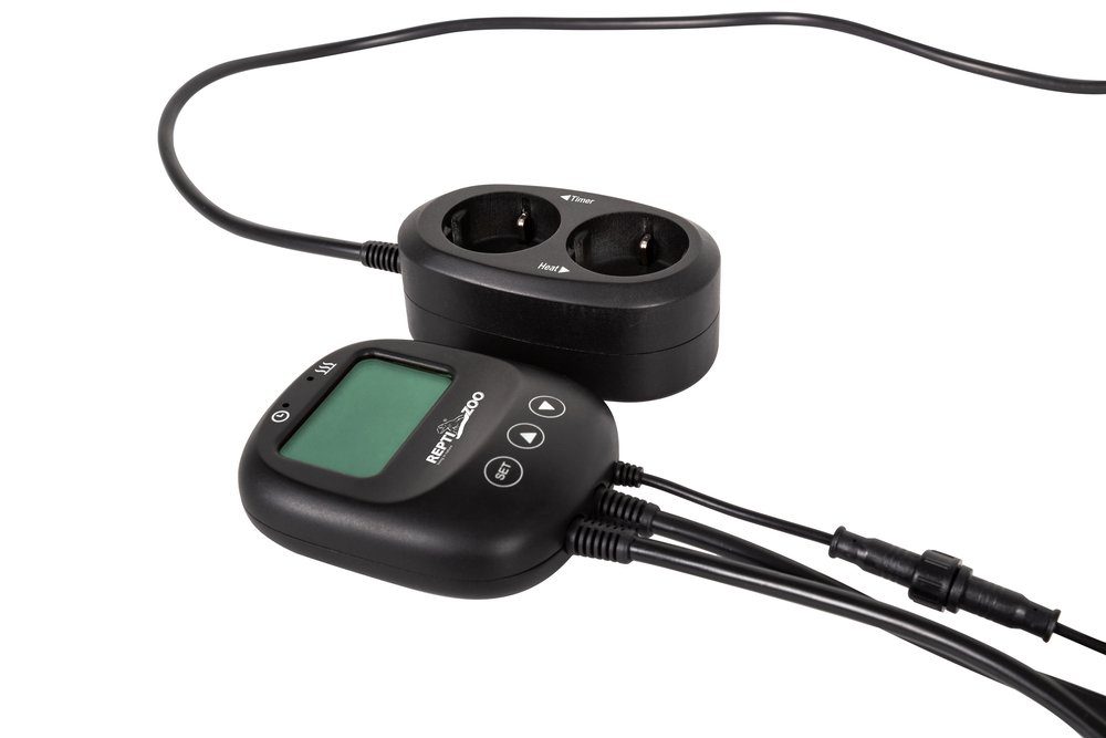 ReptiZoo Terrarium-Klimasteuerung ReptiZoo Thermostat mit Intervall Timer (THC20) -zwei- Anschlüsse W, 1-St.