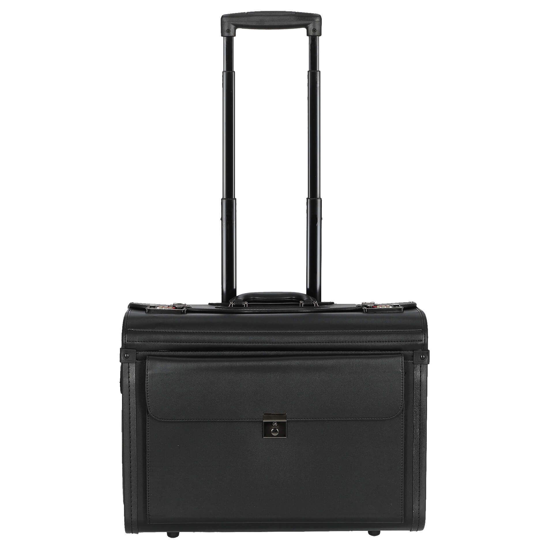 D&N Aktenkoffer Business - 2-Rollen Pilotenkoffer 48 cm PU (schwarz), 2 Rollen