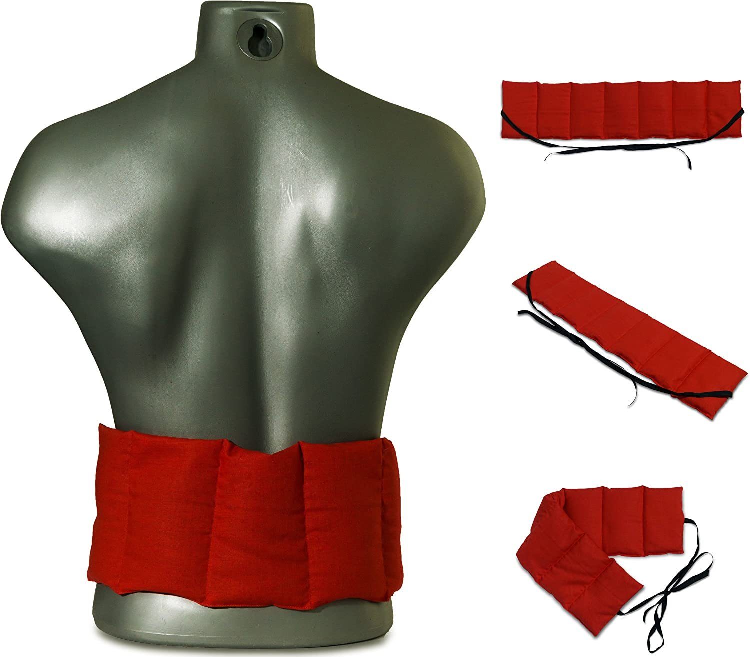 Giraffenland Wärmekissen Weizenkornkissen 7-Kammer mit Band 65x15cm - Wärmekissen Wärmegürtel, Wärmekissen>Mikrowelle/Backofen, Kältekissen>Kühlschrank/Gefriertruhe