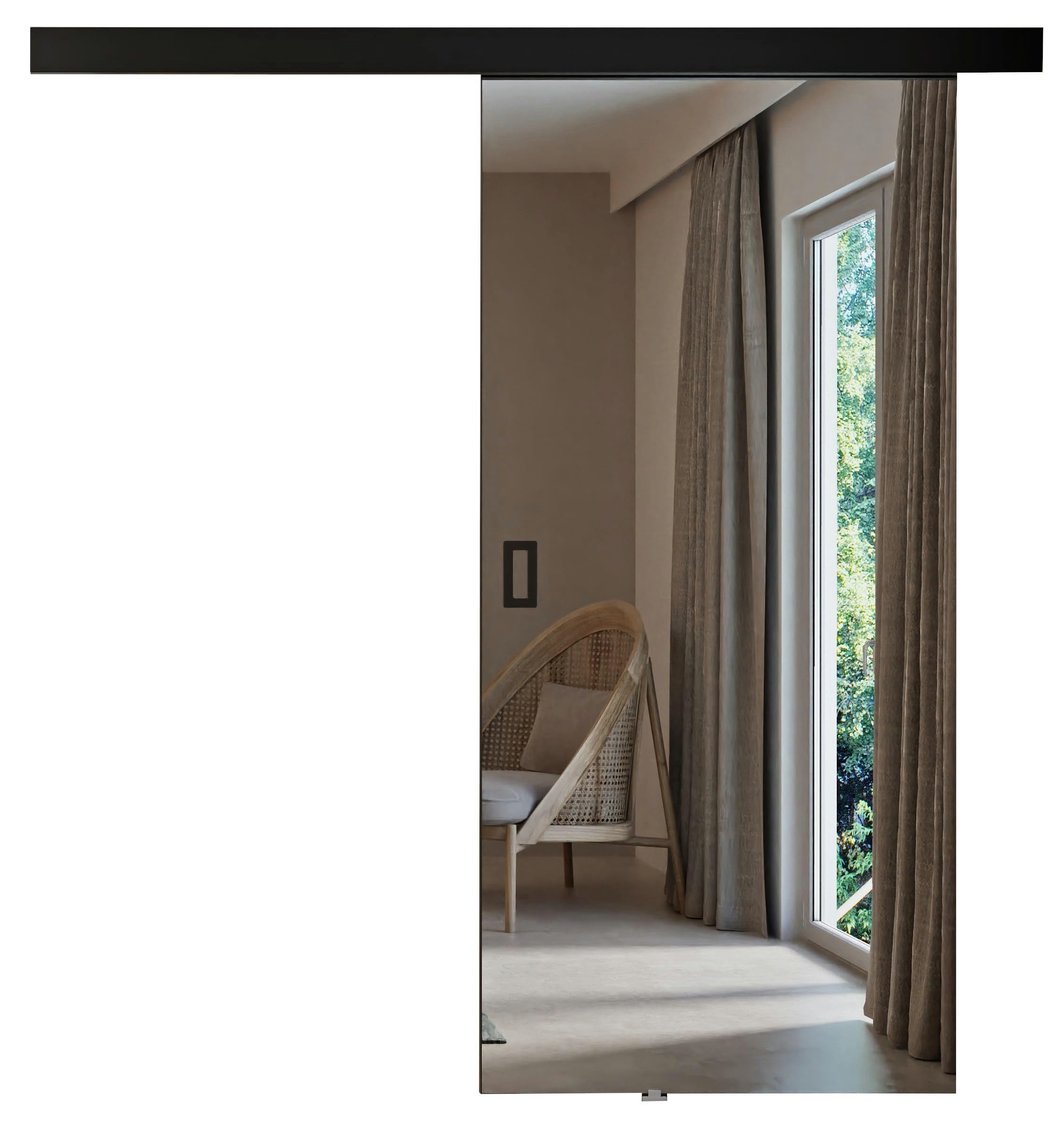 KIER FURNITURE Schiebetür MESTO mit Spiegel, Moderne Wandschiebetür – Unive günstig online kaufen