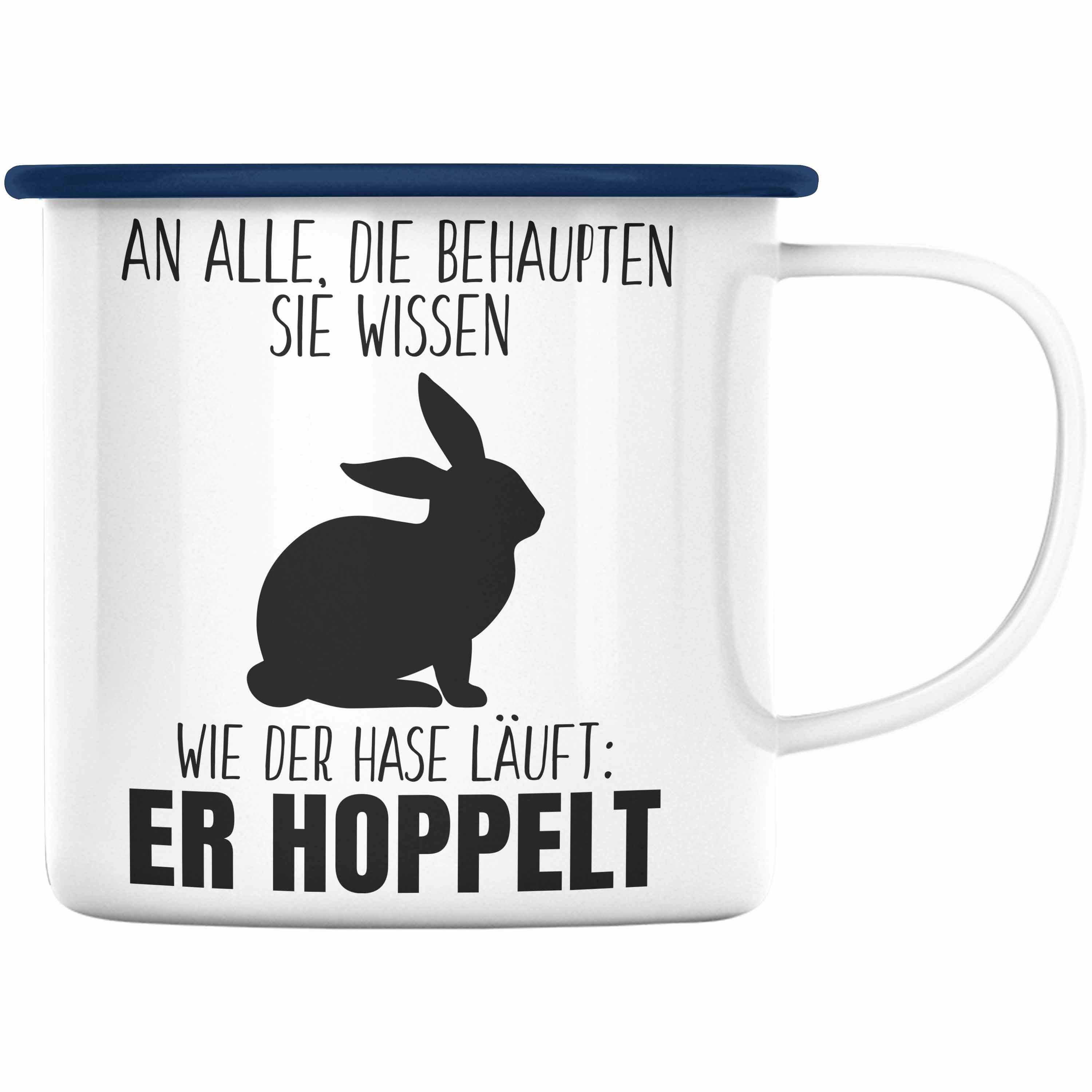 Hase Witzig Spruch Tasse Lustiger Lustig Geschenk Geschhnkidee Blau Der Thermotasse Emaille Trendation Trendation - Hoppelt Ostern