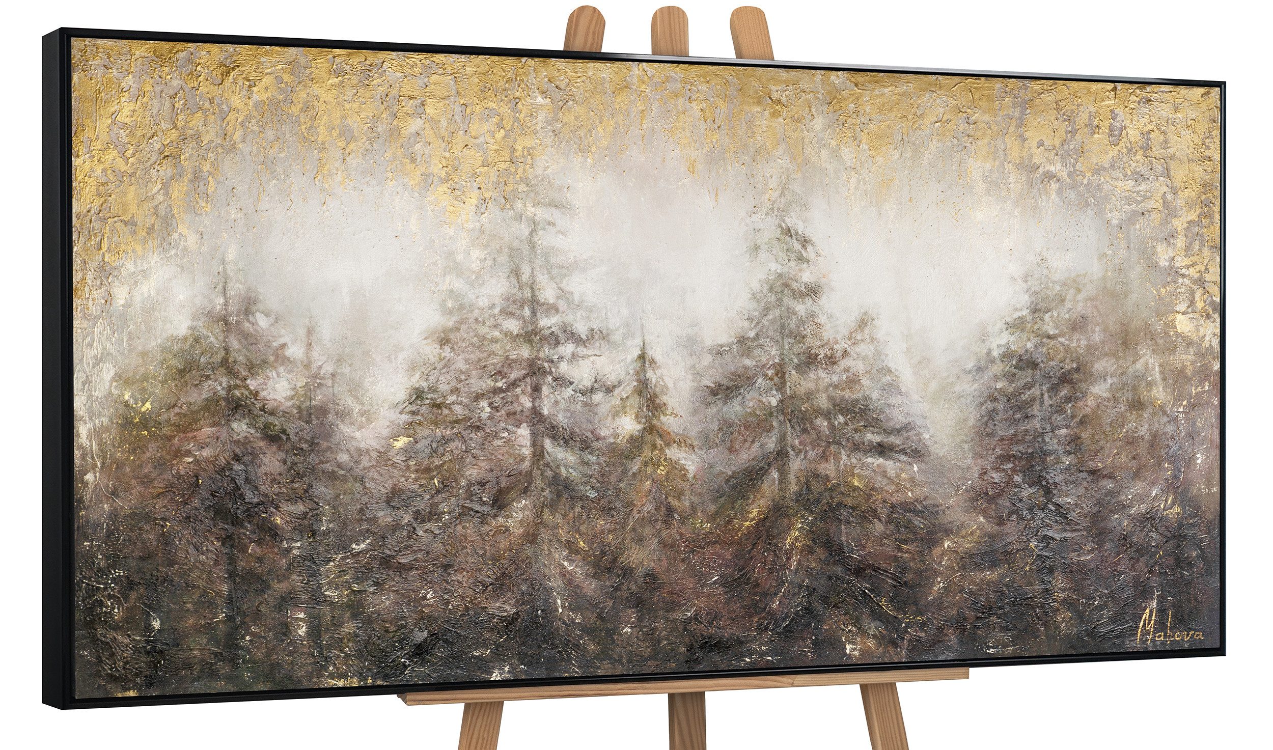 YS-Art Gemälde Morgen's im Wald, Landschaft, günstig online kaufen