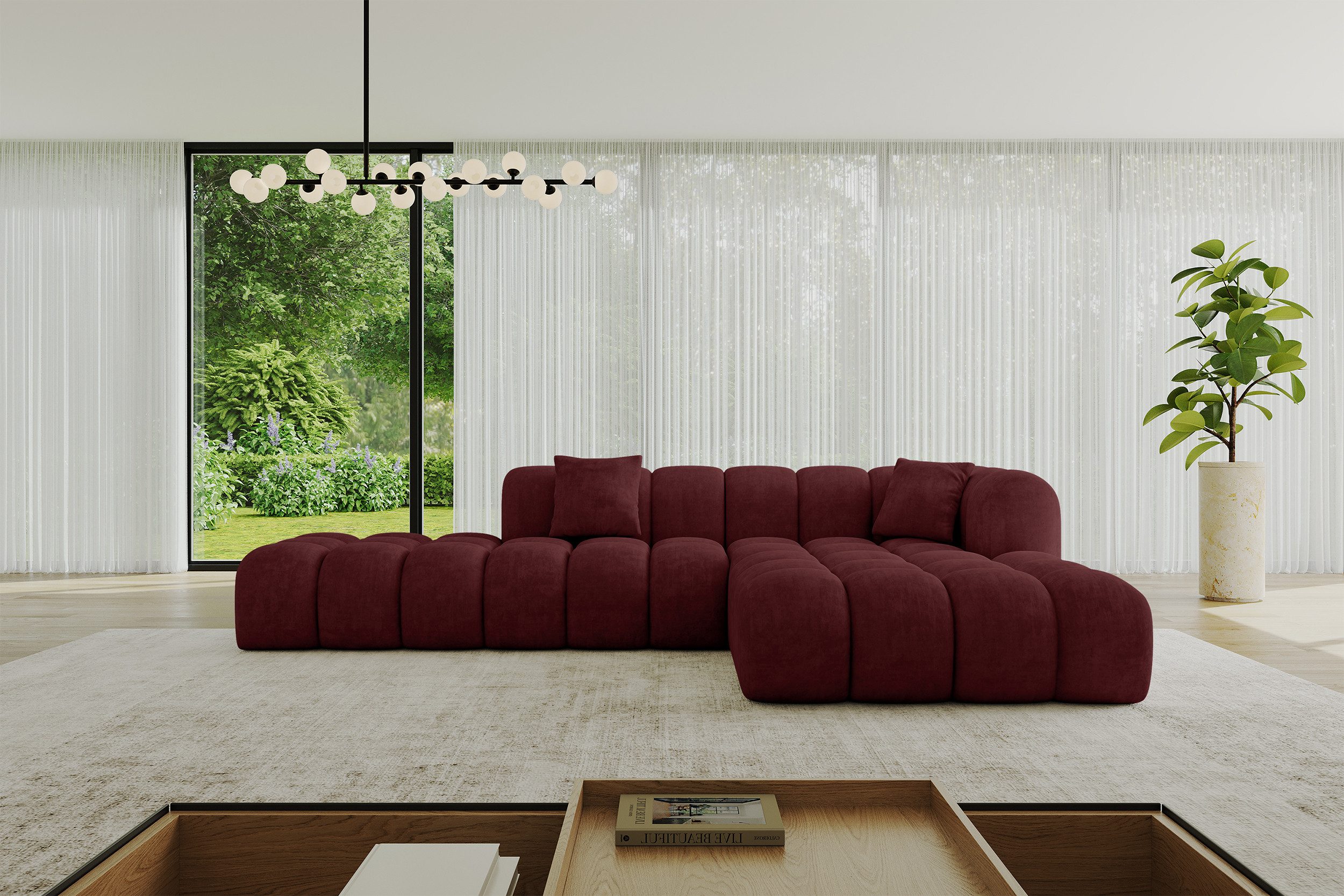 ALTDECOR Ecksofa OLEA-L2, Sofa Praktische Bequeme Funktionsecke Couch L-Form Eckcouch, Corner Sofa U-Form Vielseitige Sofa Wohnlandschaft Wohnzimmer