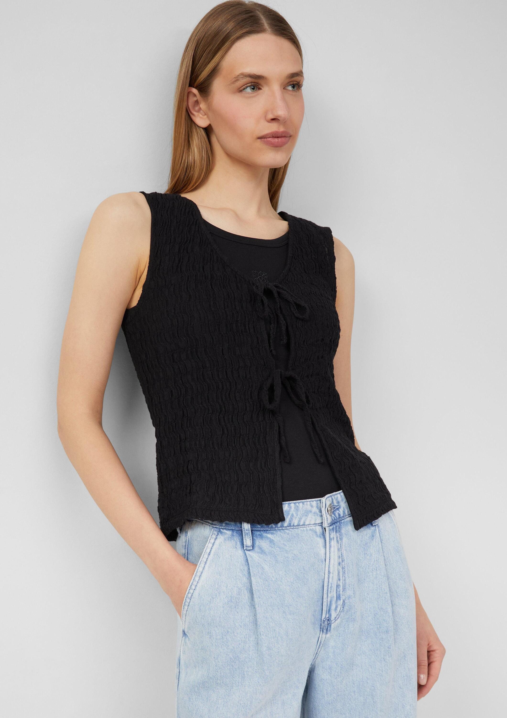 s.Oliver Funktionsweste Indoor-Weste Strukturierte Slim-Fit-Weste aus Baumw günstig online kaufen