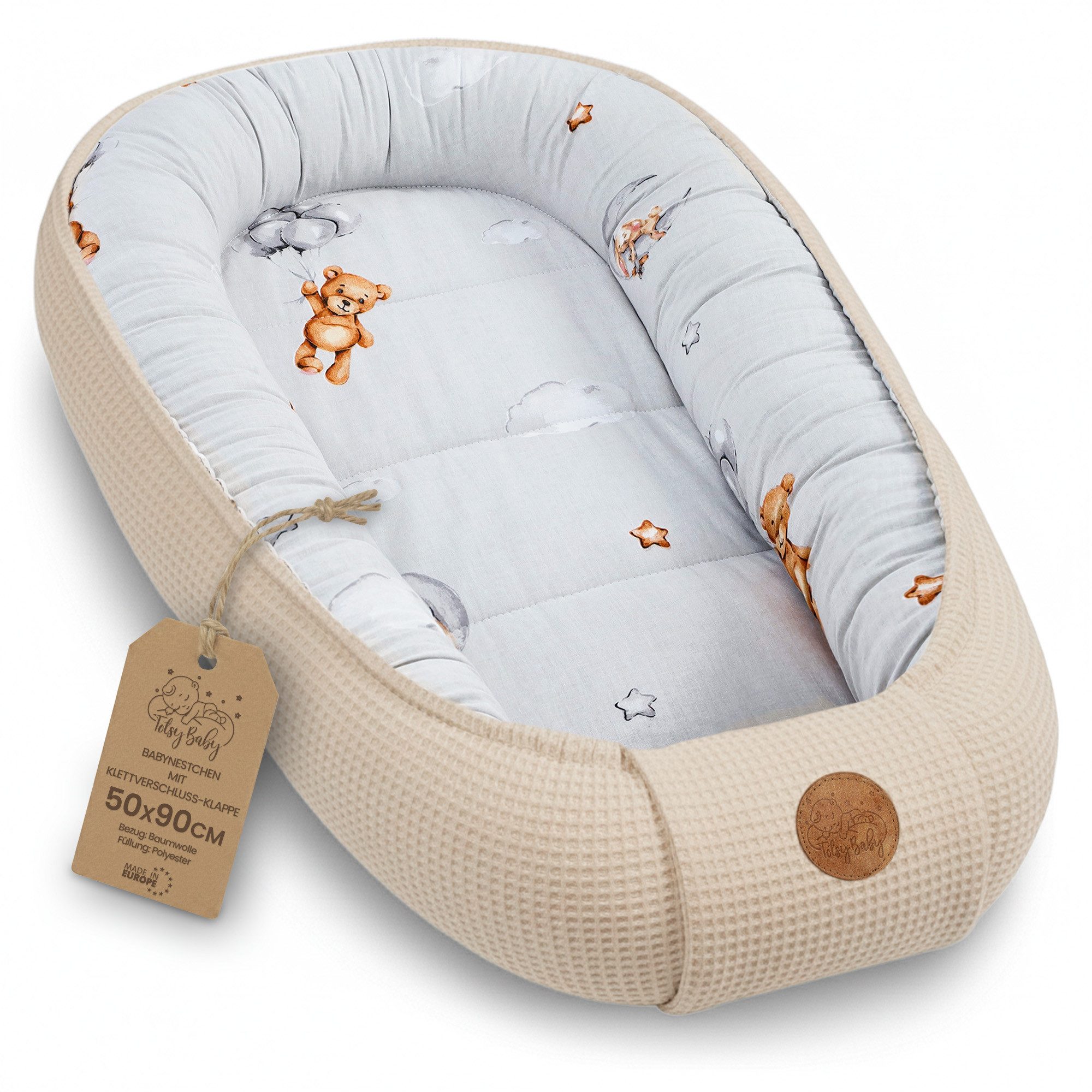 Totsy Baby Nestchenschlange Babynest Neugeborene Nestchen Baby - Kokon Handmade