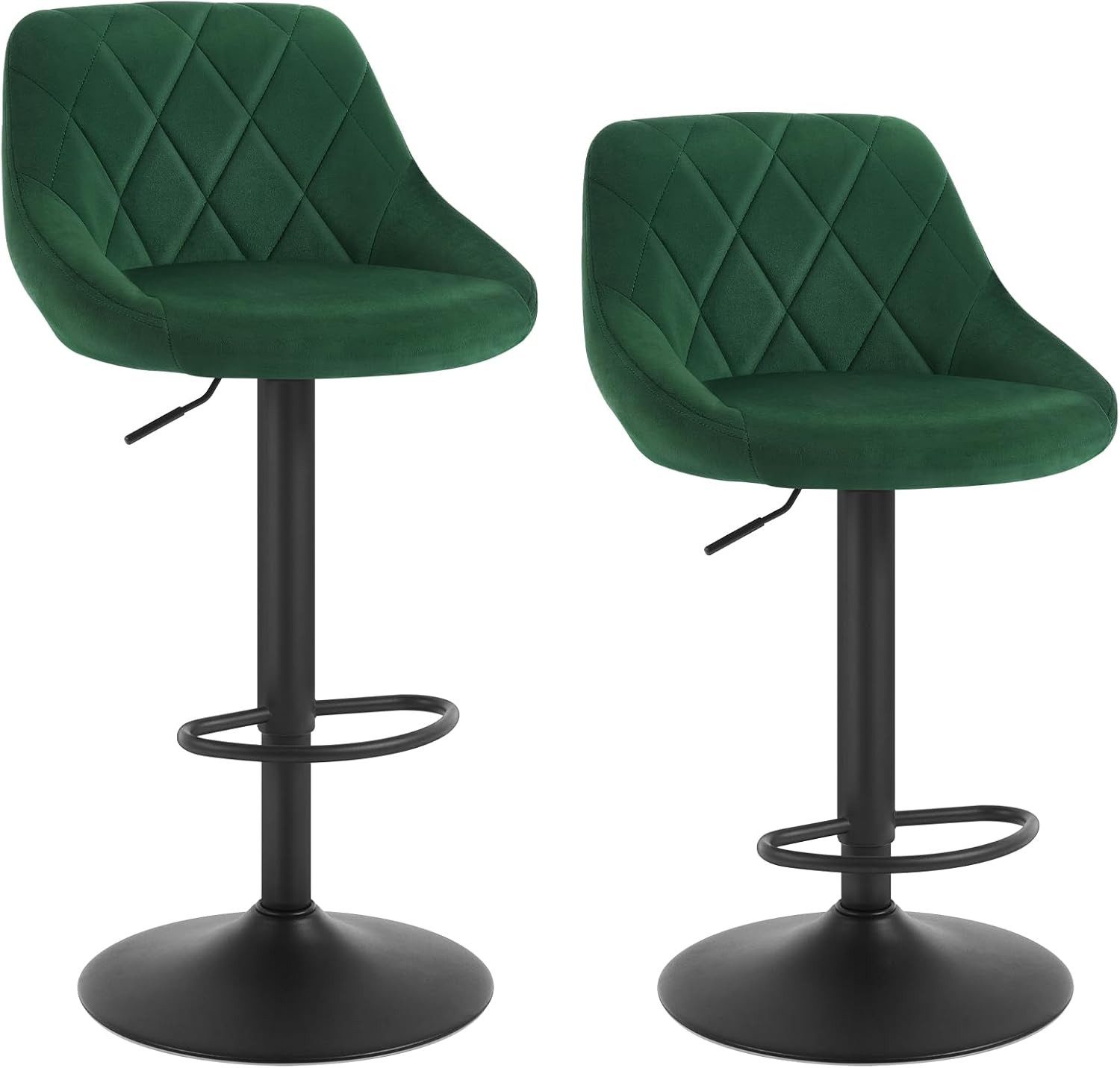 Woltu Barhocker (2 St), gut gepolstert, Samt, Höhenverstellbar, Drehbar günstig online kaufen