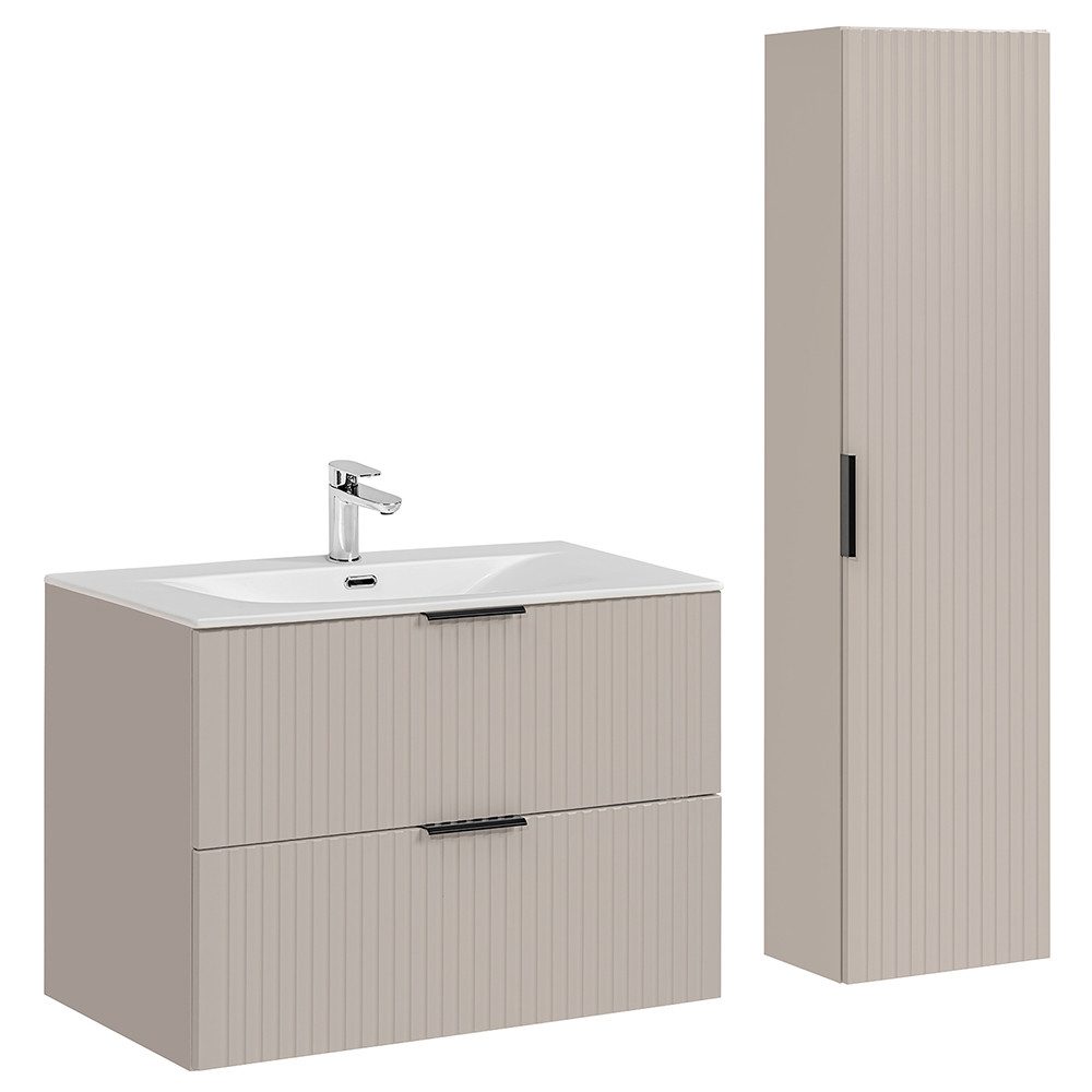 Lomadox Badmöbel-Set ADELAIDE-56-CASHMERE, (Spar-Set, 2-St., Waschtisch günstig online kaufen