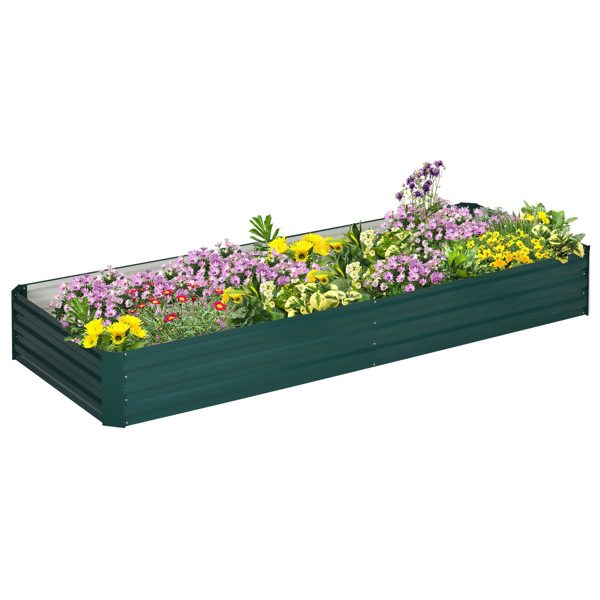 Outsunny Hochbeet aus Stahl, Blumenbeet, Gemüsebeet, günstig online kaufen