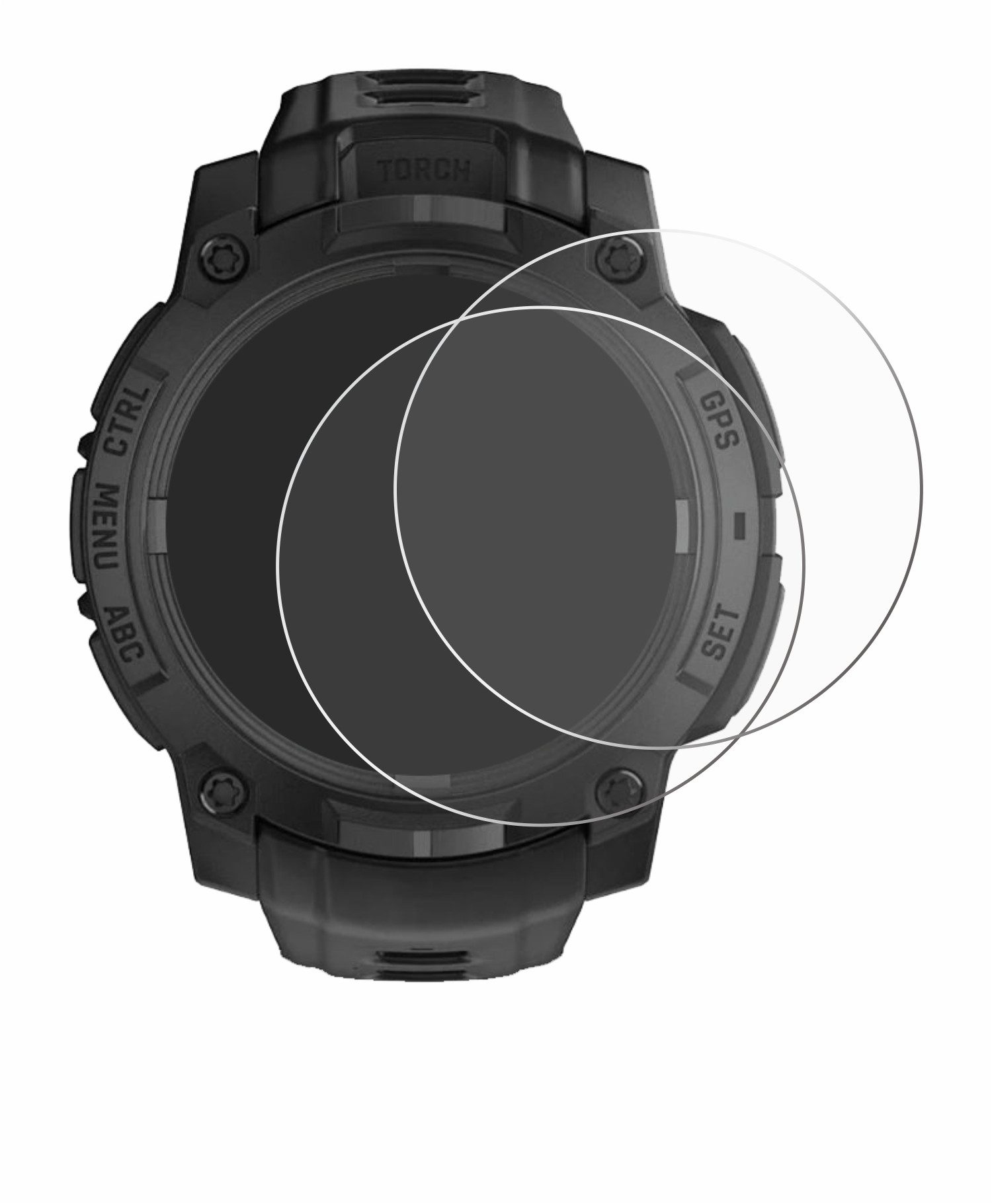 ScreenLeaf Displayschutzfolie Schutzfolie für Garmin Instinct 3 Solar Tactical Edition (45 mm), 2 Stück, nachhaltiger Displayschutz Schutz Folie Klar Transparent