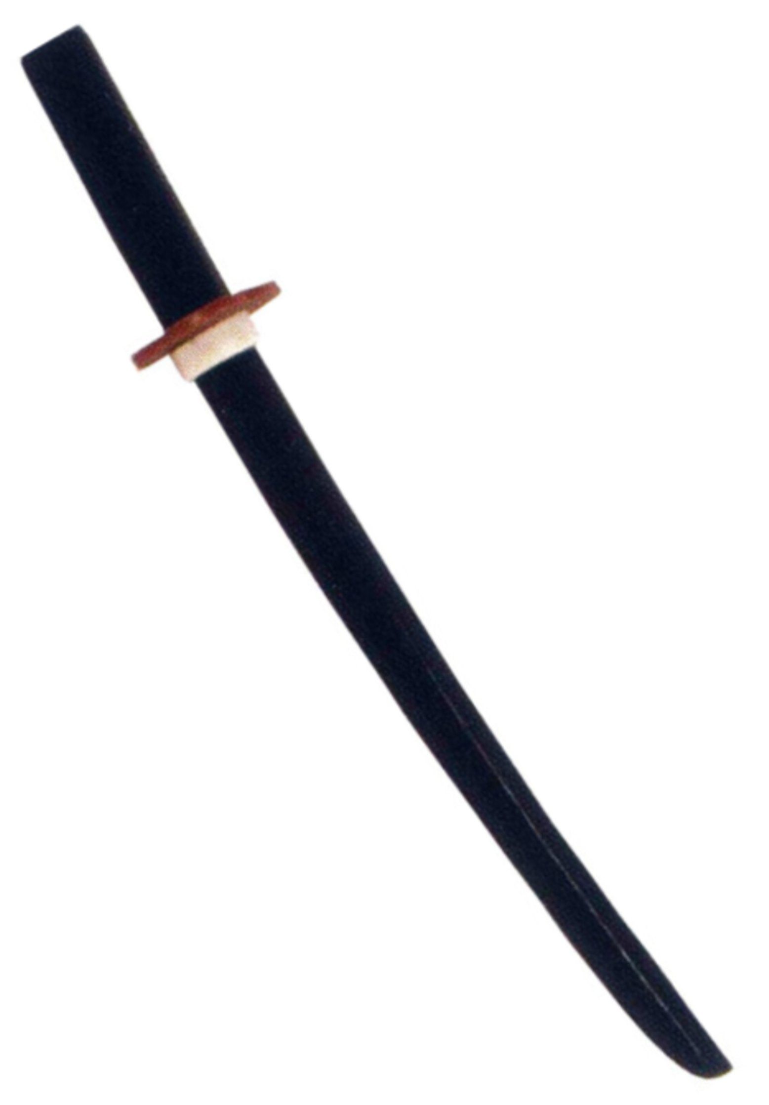 BAY-Sports Holzschwert Shoto Bokken Katana Eiche schwarz Holz Aikido Training Schwert Samurai (1 Stück), 56 cm, inkl. Tsuba, Echtholz, Kurzschwert, Trainingsschwert Attrappe