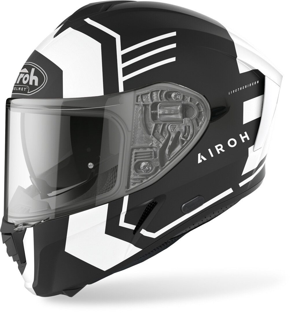 Airoh Motorradhelm Spark Thrill Helm, integriertes Sonnenvisier,vorbereitet für Kommunikationssystem