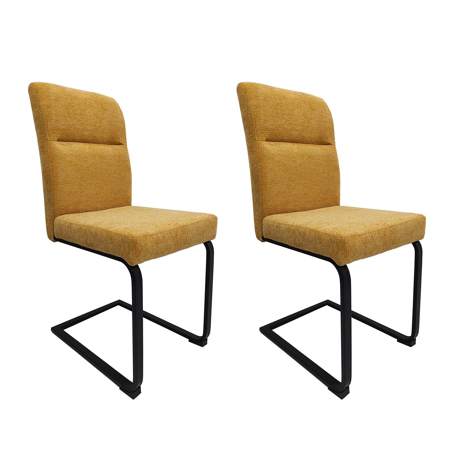 HTI-Living Esszimmerstuhl Schwingstuhl Liron Gelb 2er-Set (Set, 2 St), Esszimmerstuhl Freischwinger