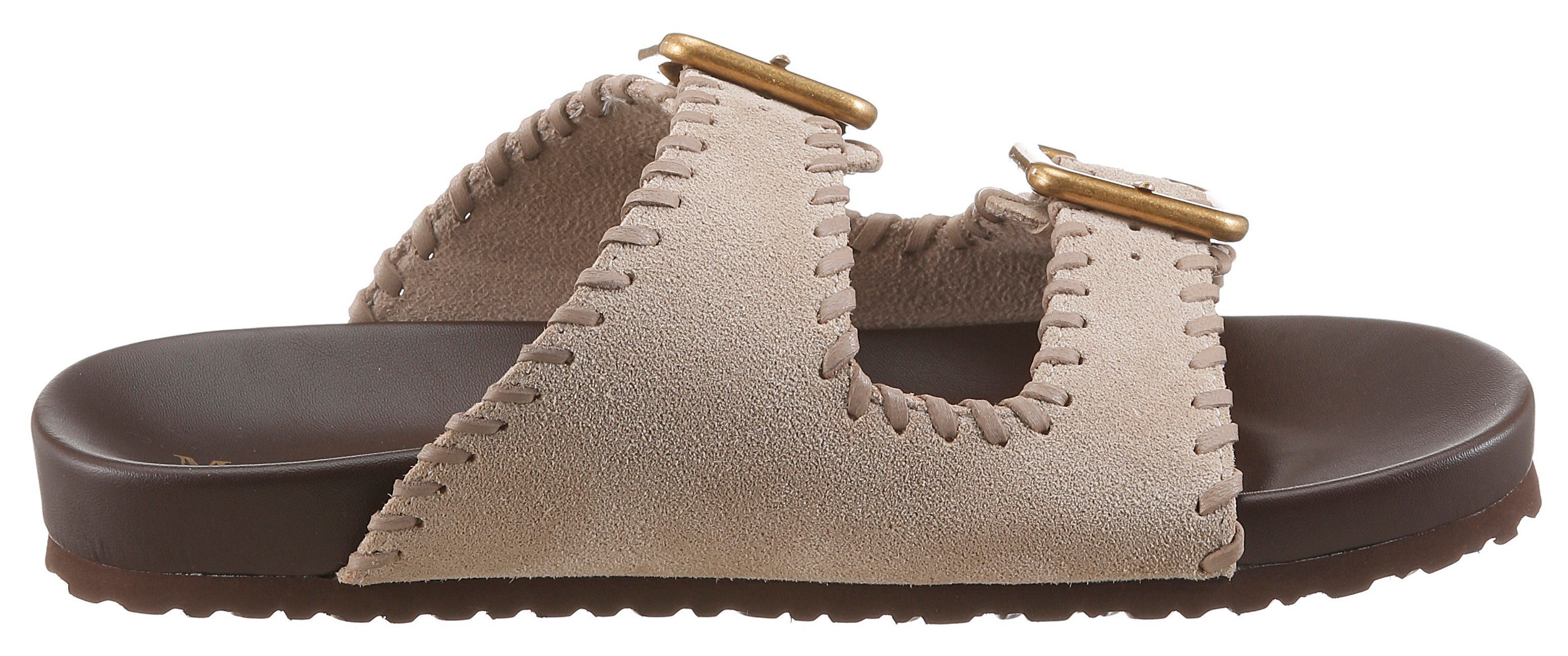 Marc O'Polo Floria Pantolette Sommerschuh, Hausschuh, Strandschuh mit Ziernähten – Bild 5 von 5