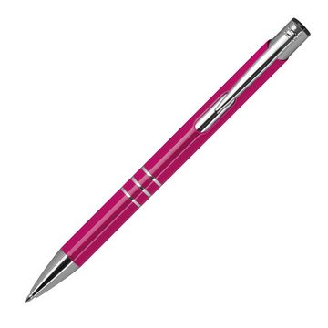 Livepac Office Kugelschreiber Kugelschreiber aus Metall / vollfarbig lackiert / Farbe: pink (matt)