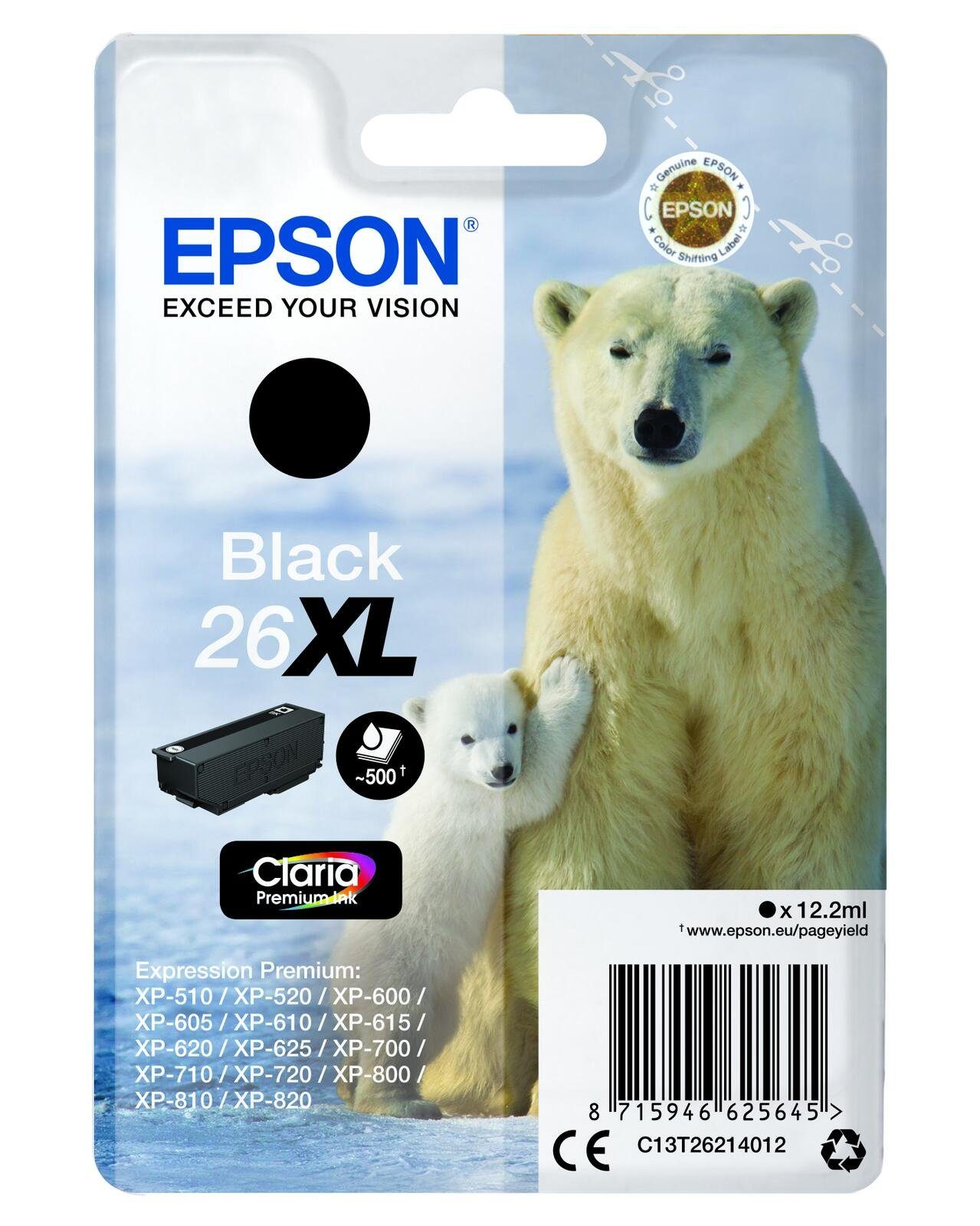 Epson Epson 26XL Eisbär Druckerpatrone schwarz Tintenpatrone
