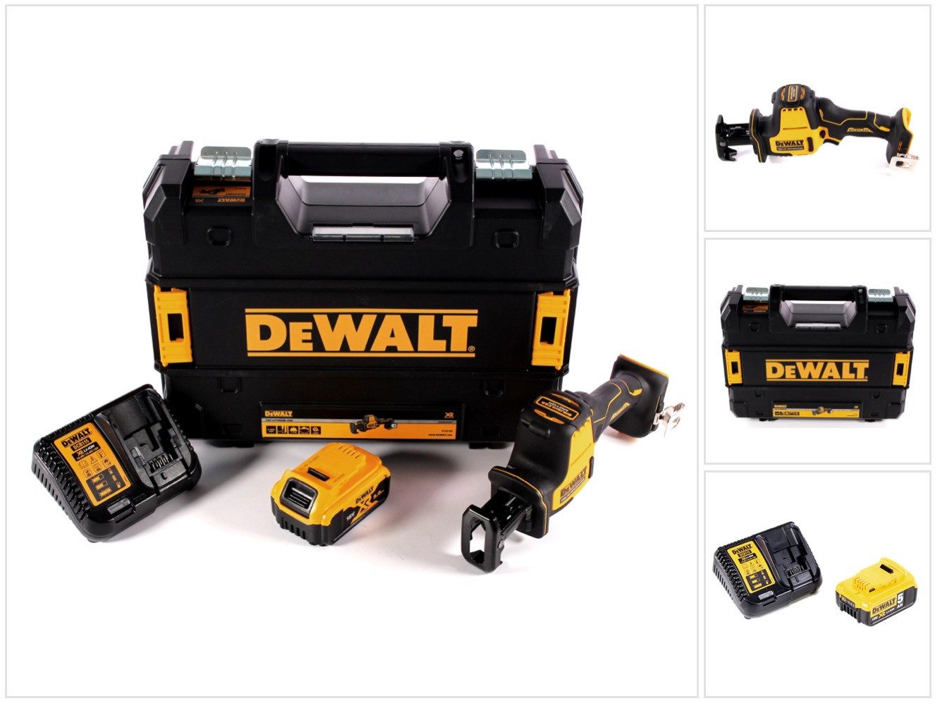 DeWalt Reciprosäge DCS 369 P1 Akku Säbelsäge 18 V + 1x Akku 5,0 Ah + Ladegerät + TSTAK