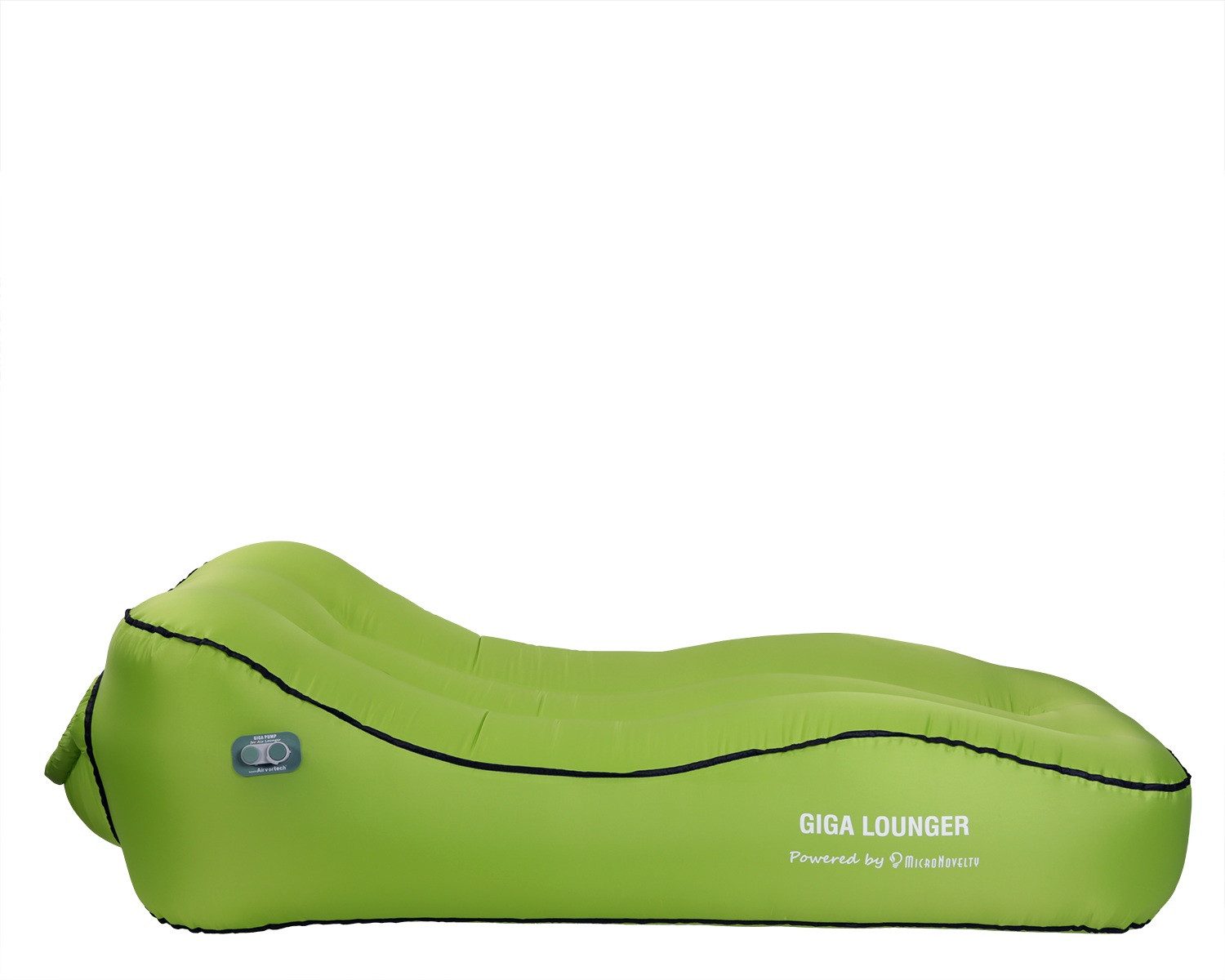 aerogogo Luftmatratze Giga Lounger Selbstaufblasende Luftmatratze Grün, mit Akku Pumpe Luftbett aufblasbar für Garten Camping See Strand